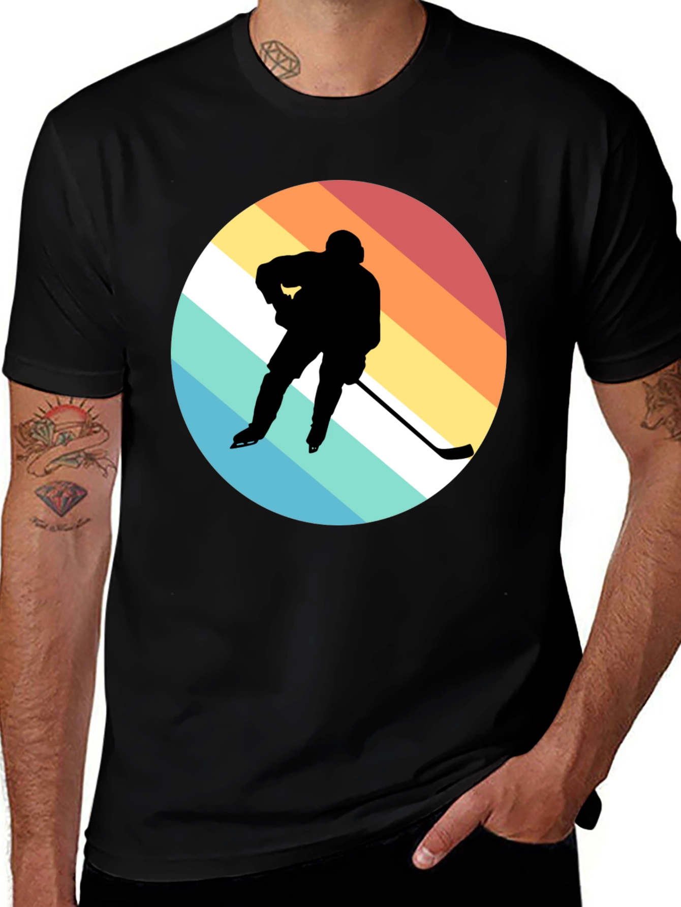 Variant 6 of Hockey Player Retro T-Shirt