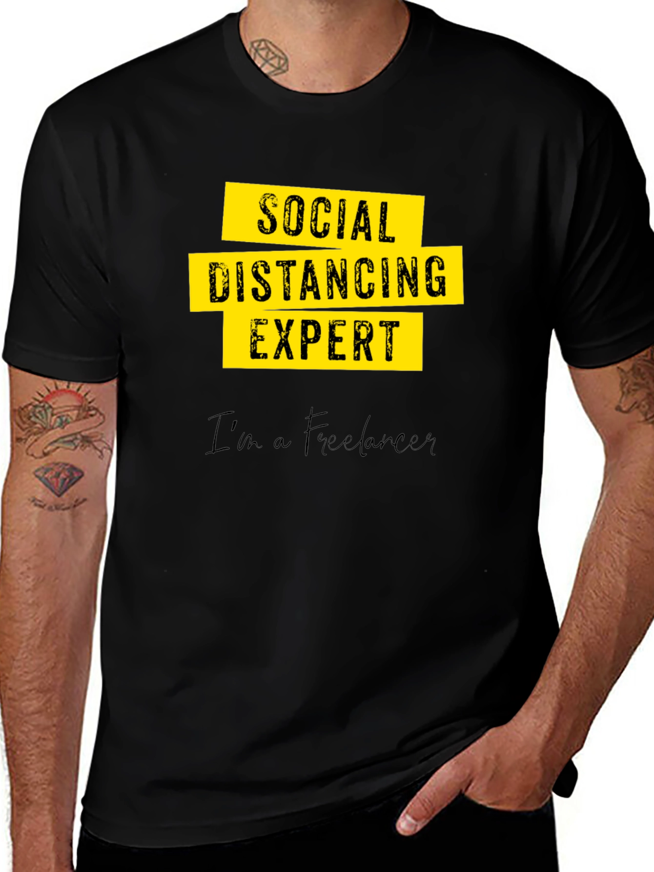 Variant 17 of Social Distancing Expert Freelancer T-Shirt