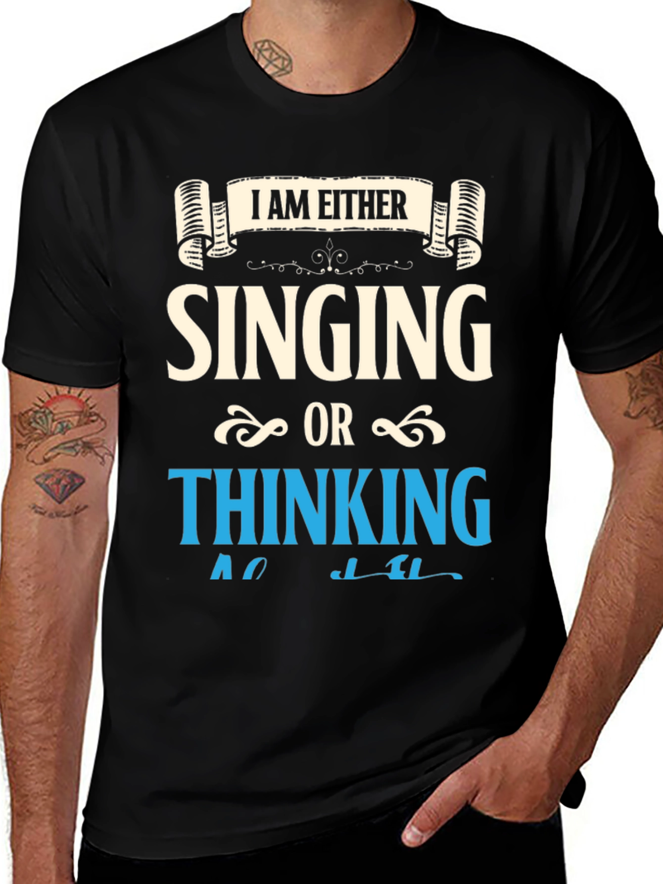 Singing or Thinking T-Shirt - Novelty Tee
