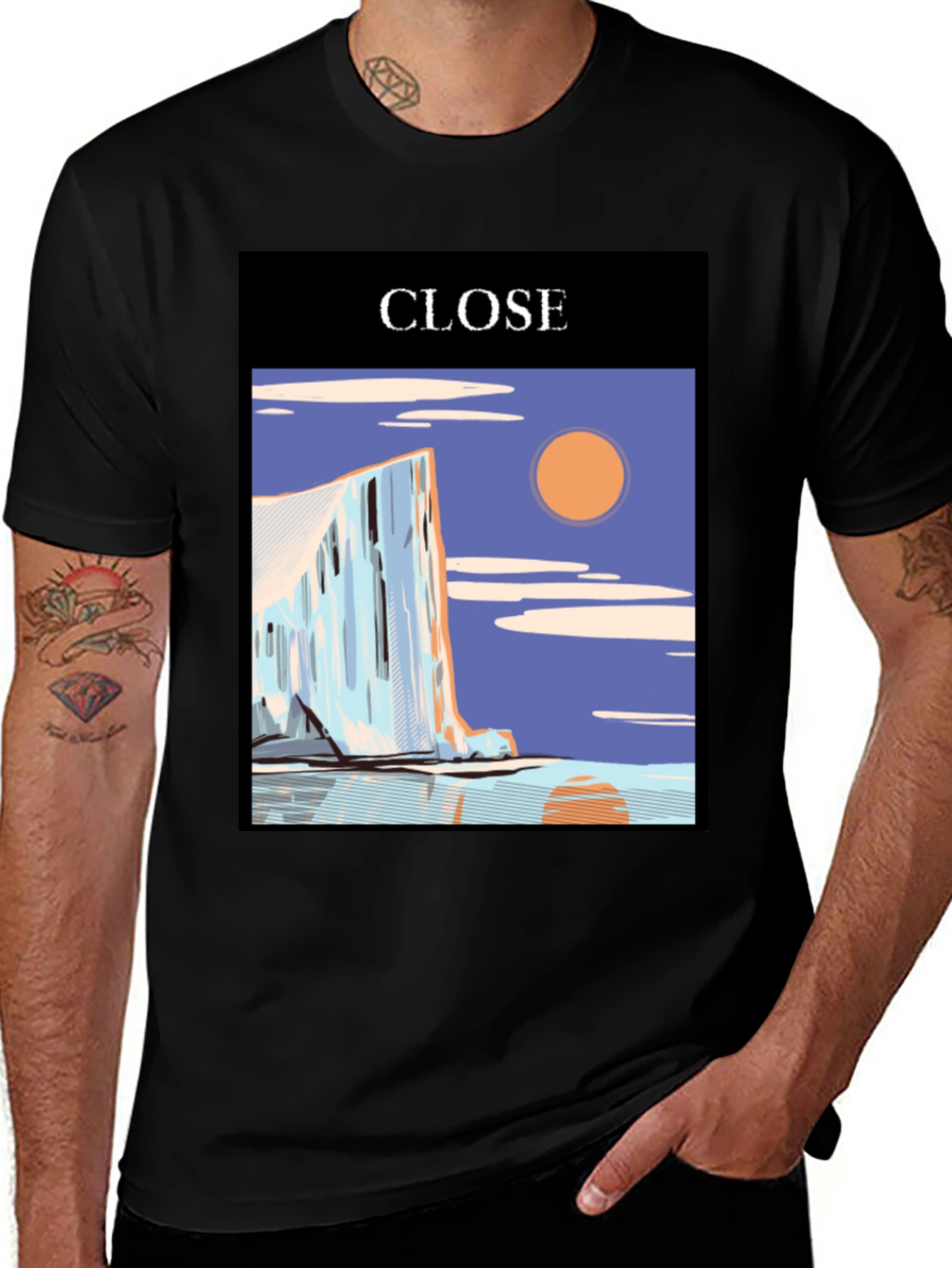 Variant 21 of CLOSE Graphic Tee - Stylish Men's Black T-Shirt