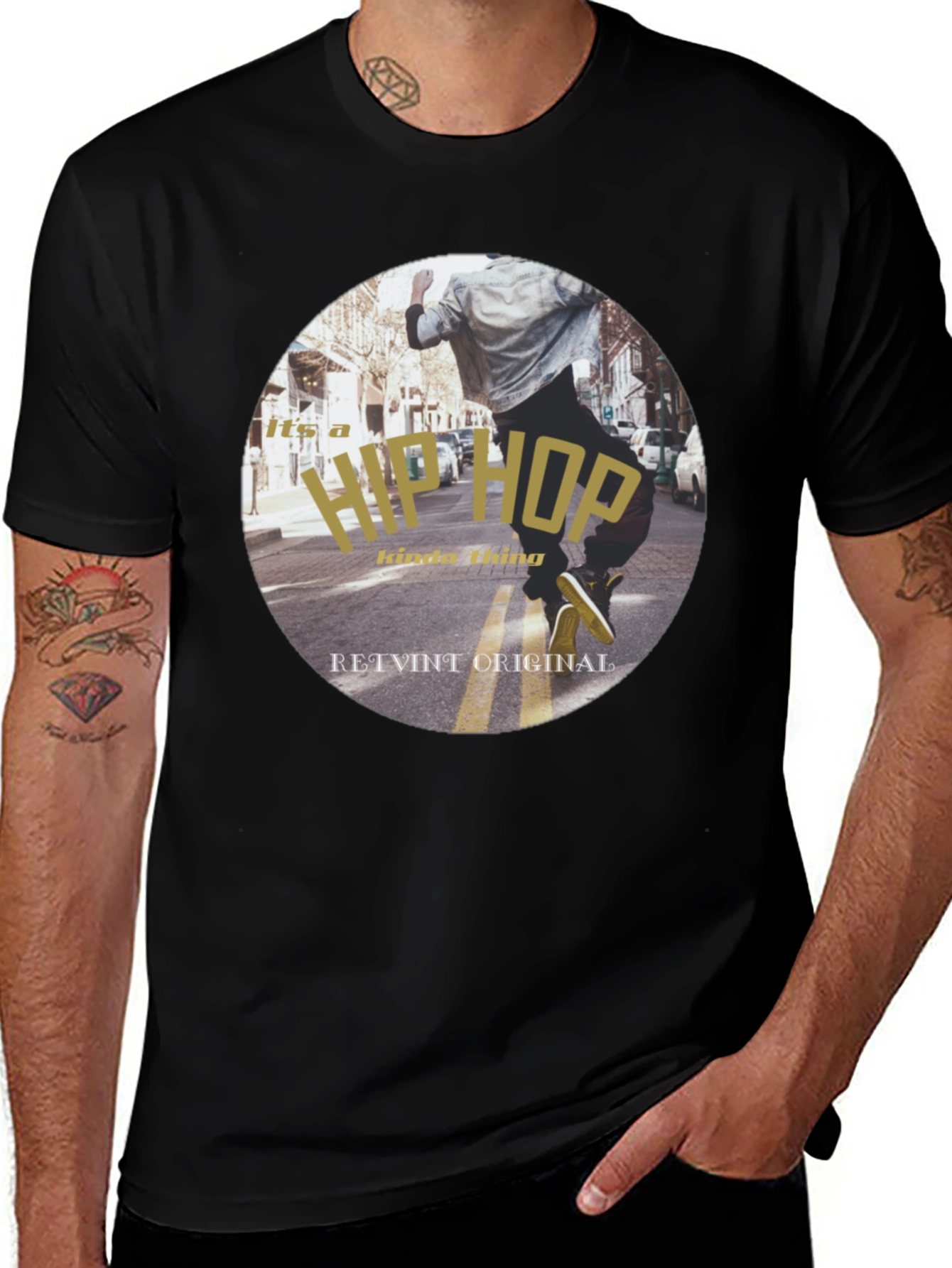 Variant 16 of Hip Hop Kinda Thing Black T-Shirt