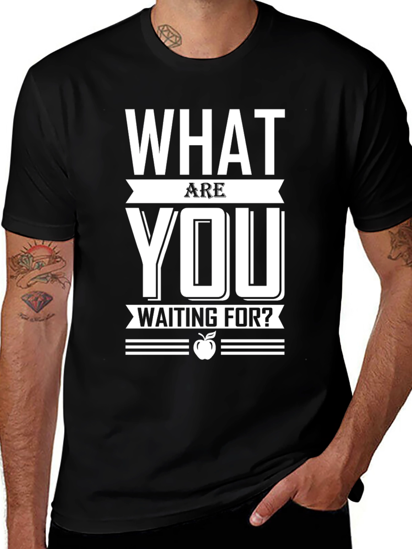 Variant 26 of What Are You Waiting For? Black Graphic Tee