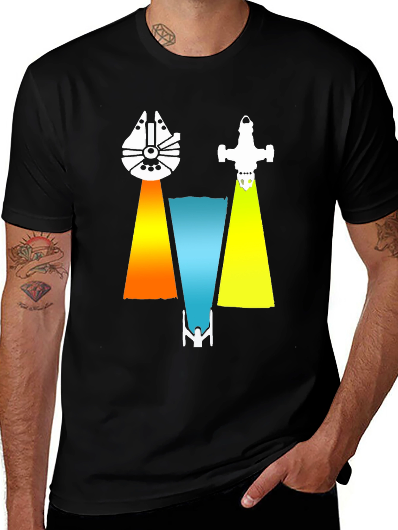 Variant 4 of Sci-Fi Spaceship T-Shirt