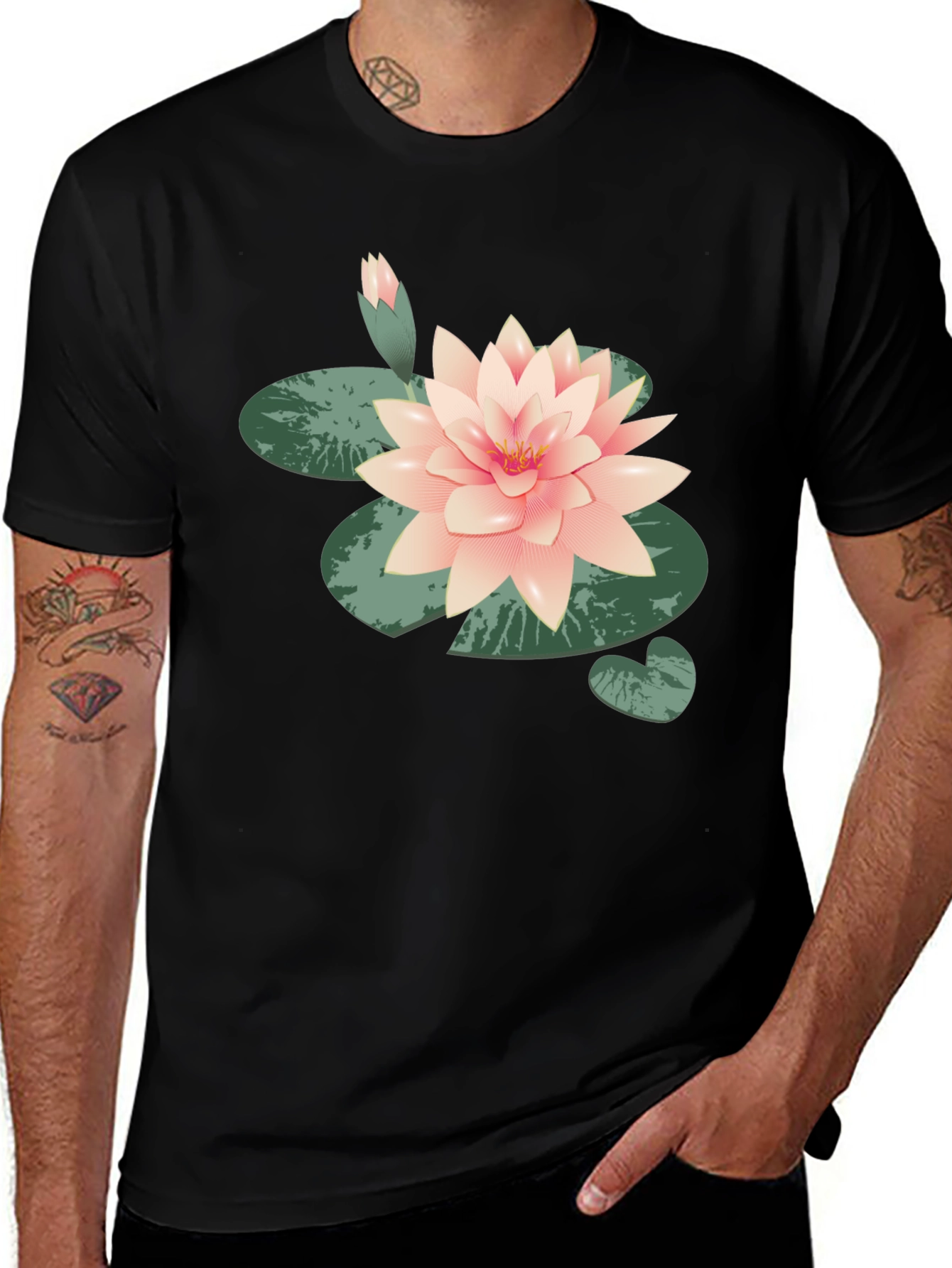 Variant 13 of Lotus Flower Graphic T-Shirt
