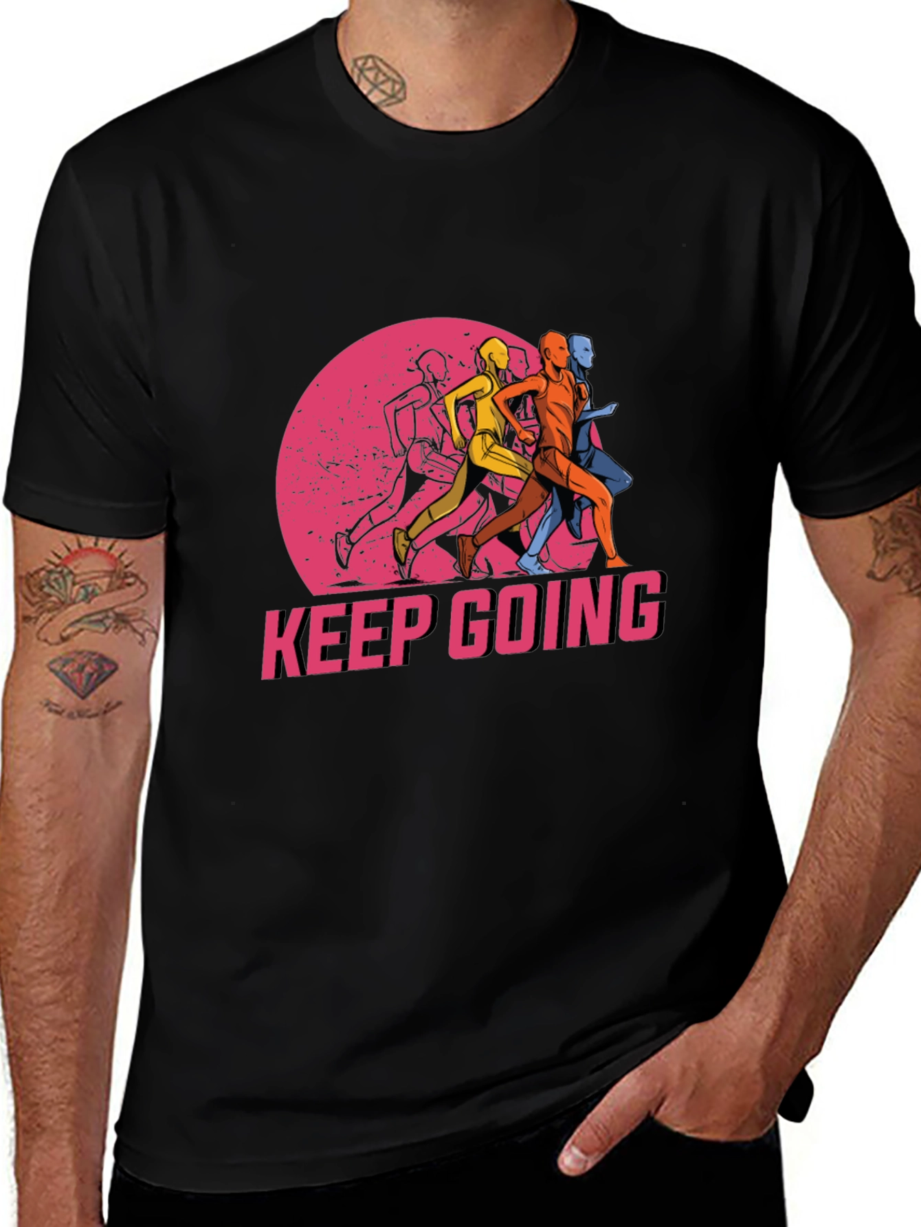 Keep Going T-Shirt - Motivational Running Design