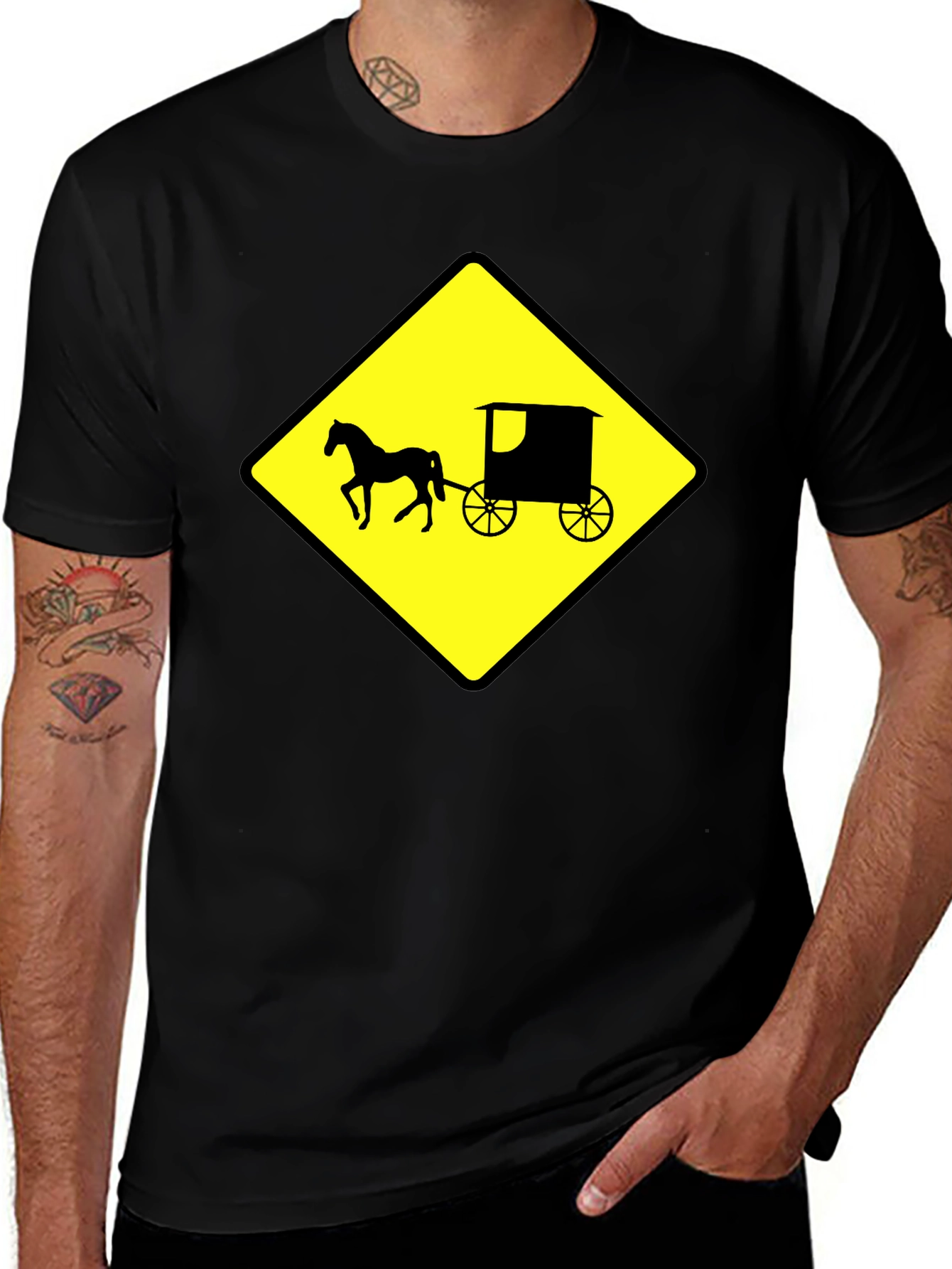 Variant 10 of Horse & Buggy Crossing T-Shirt