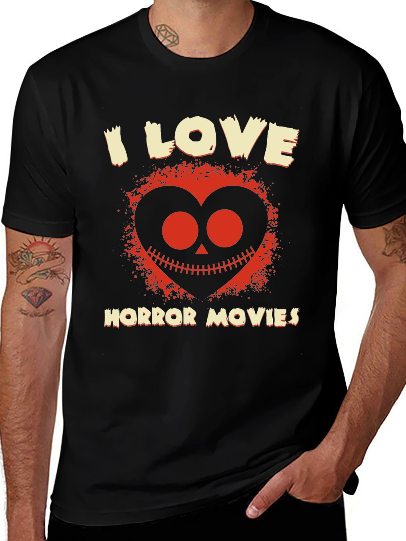 Variant 18 of I Love Horror Movies T-Shirt