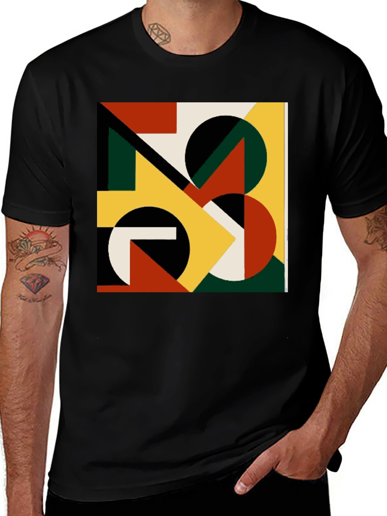 Variant 22 of Abstract Geometric T-Shirt - Modern Art Tee