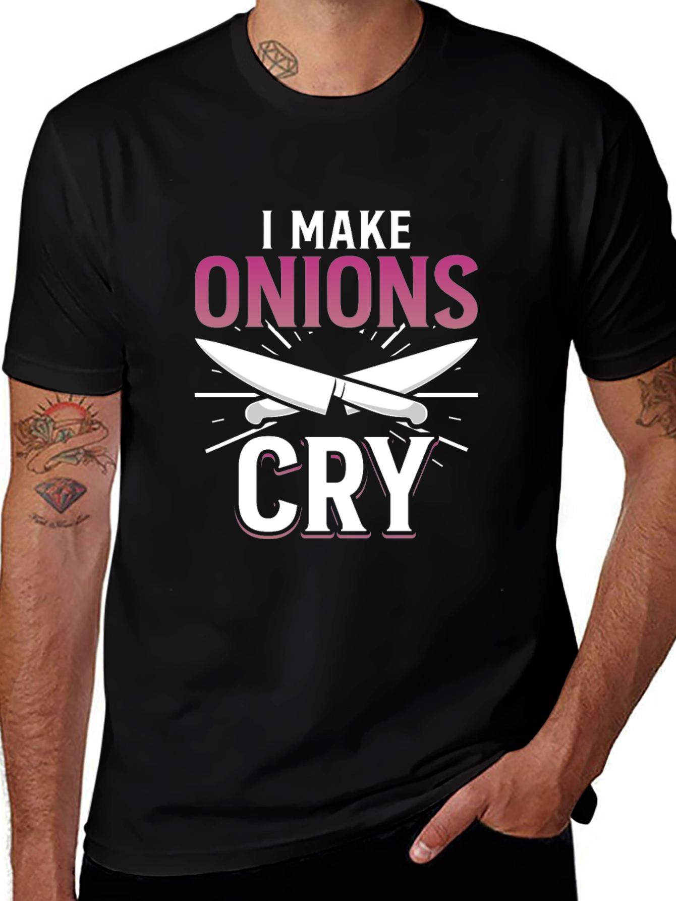 I Make Onions Cry T-Shirt, Chef Humor Tee