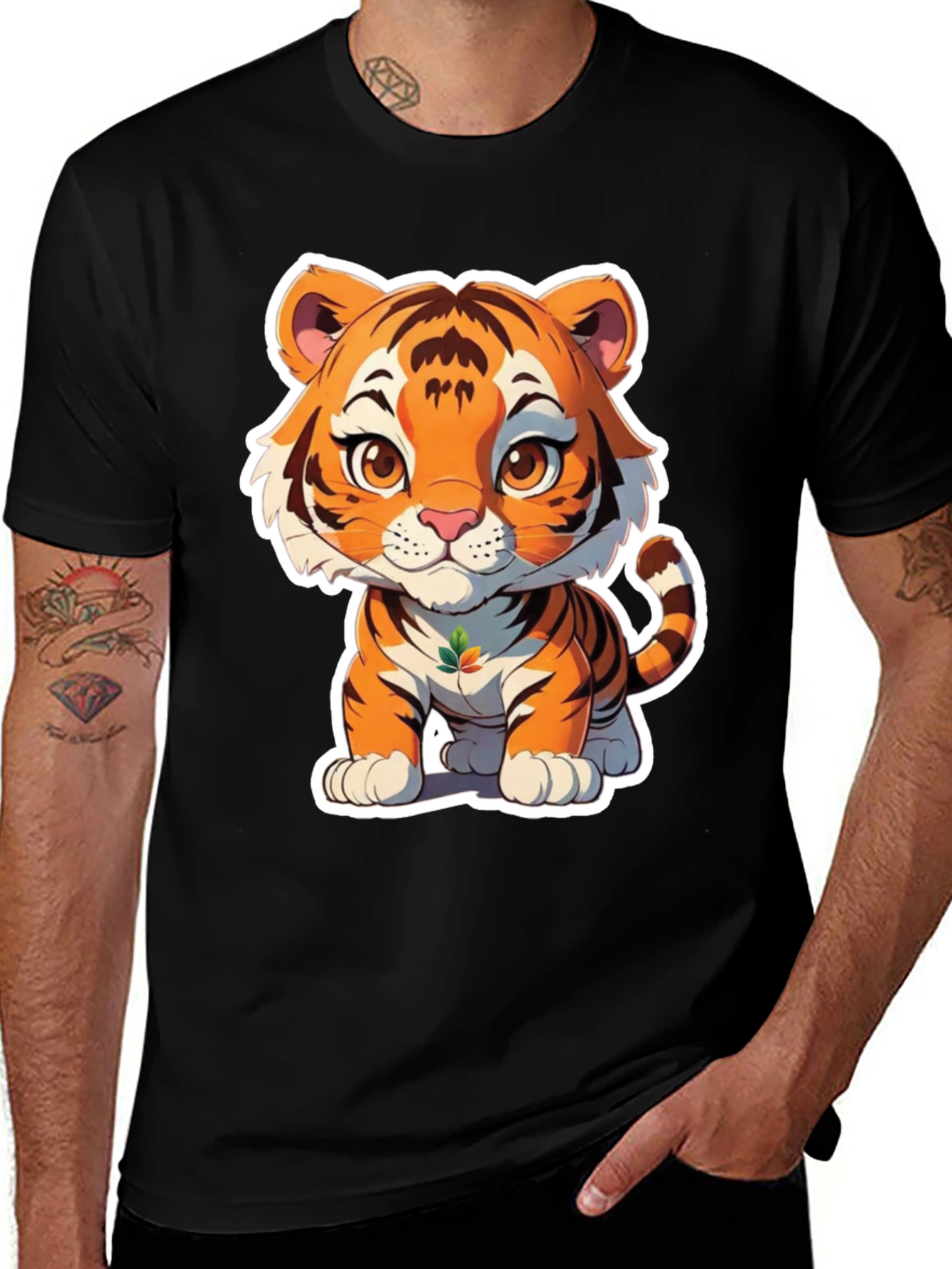 Variant 16 of Cute Cartoon Tiger Graphic T-Shirt