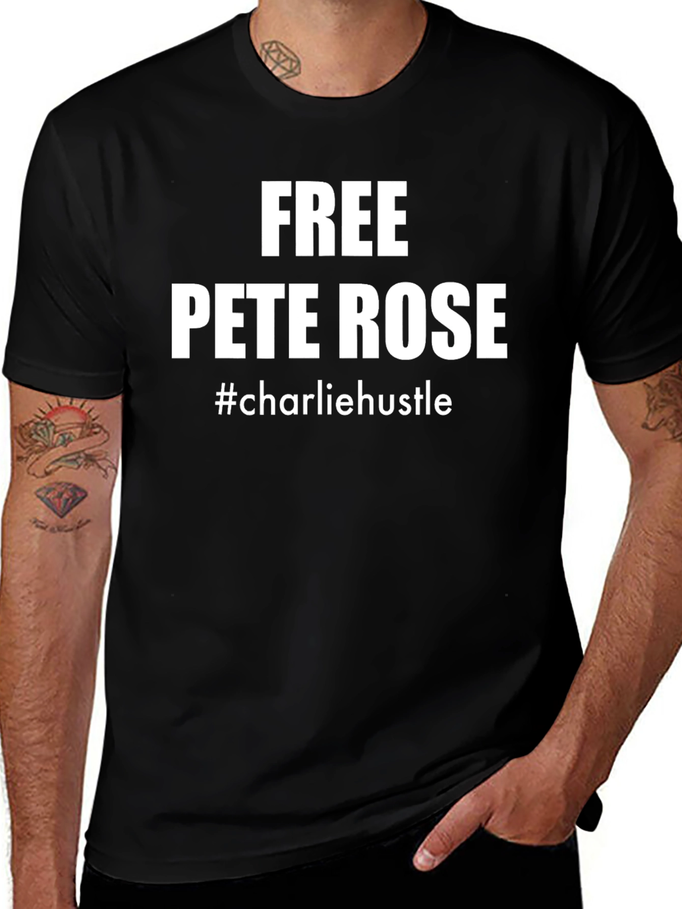 Variant 30 of Free Pete Rose T-Shirt - #charliehustle