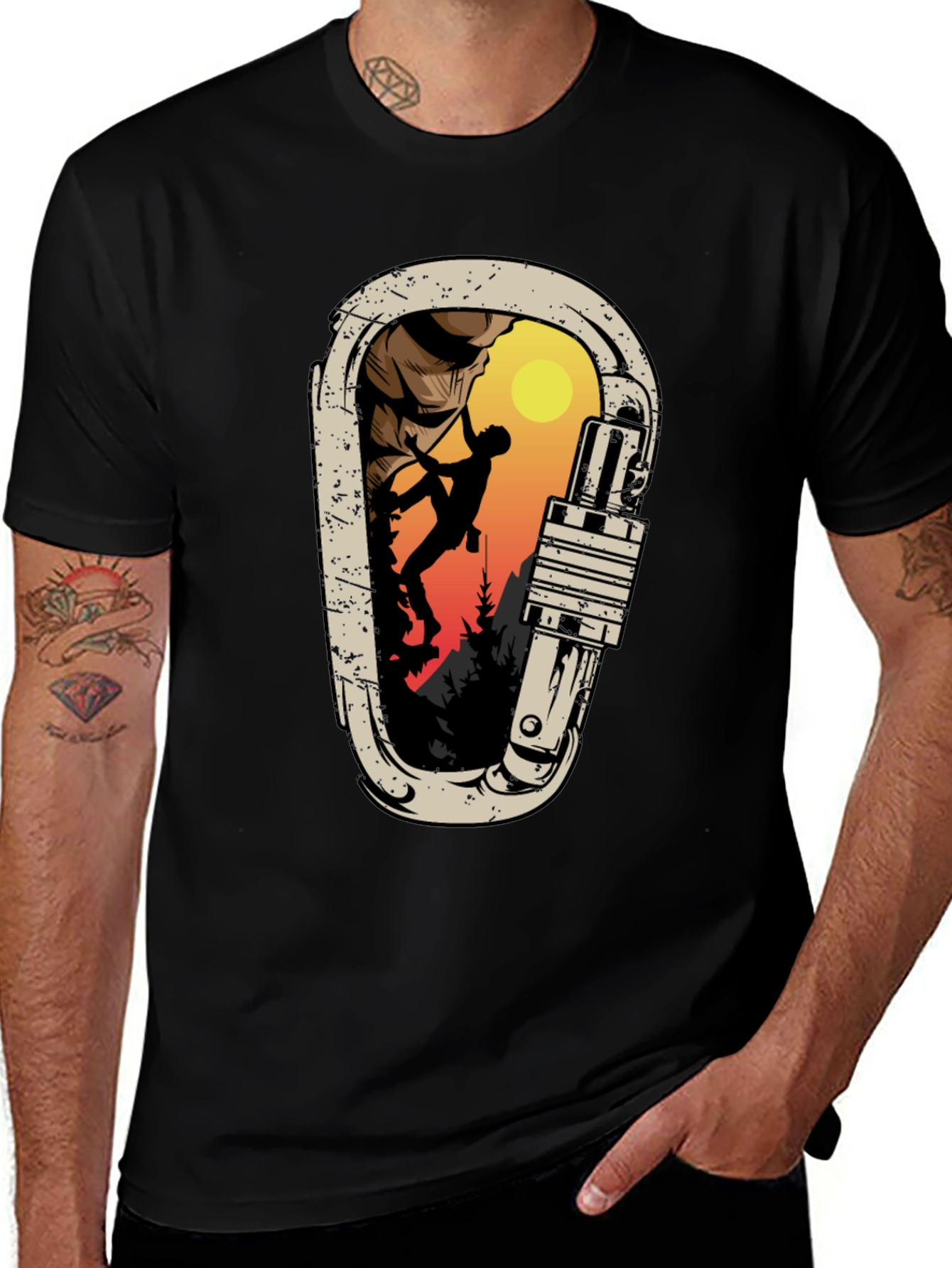 Variant 25 of Climbing Carabiner Graphic T-Shirt