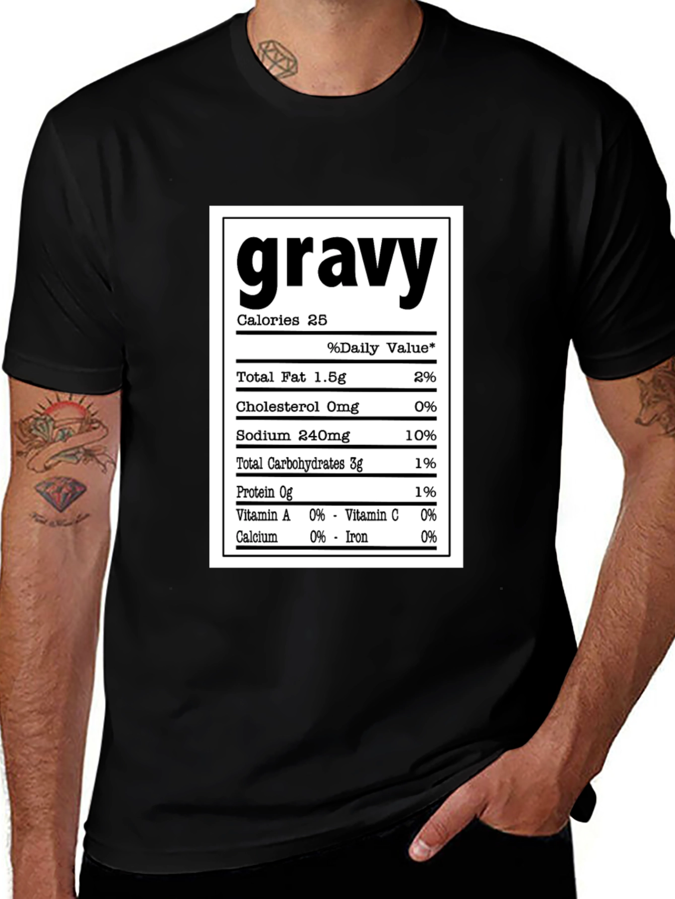 Variant 10 of Funny Gravy Nutrition Facts T-Shirt