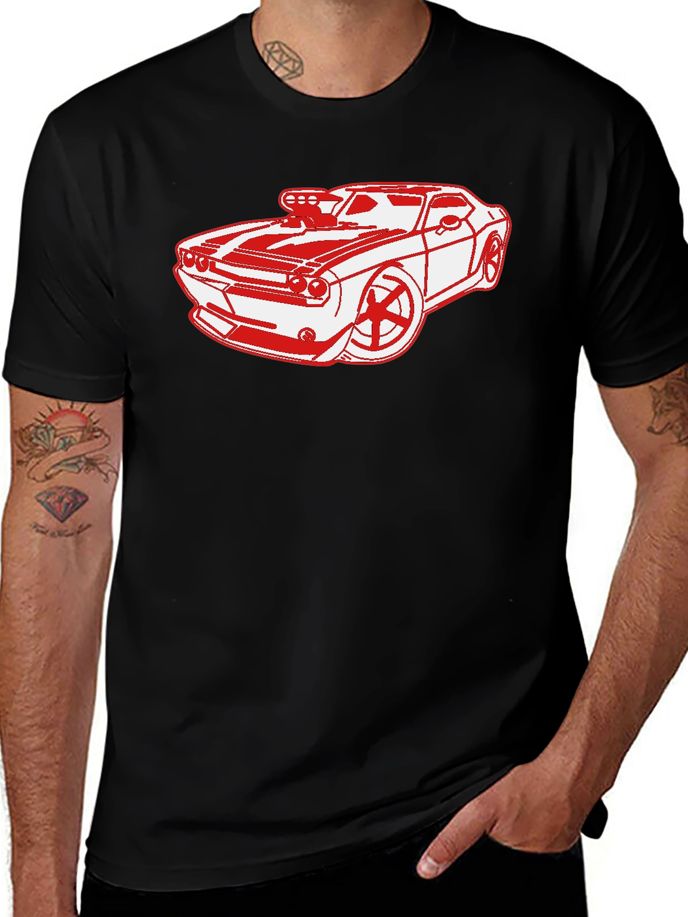 Variant 29 of Red Muscle Car Graphic T-Shirt