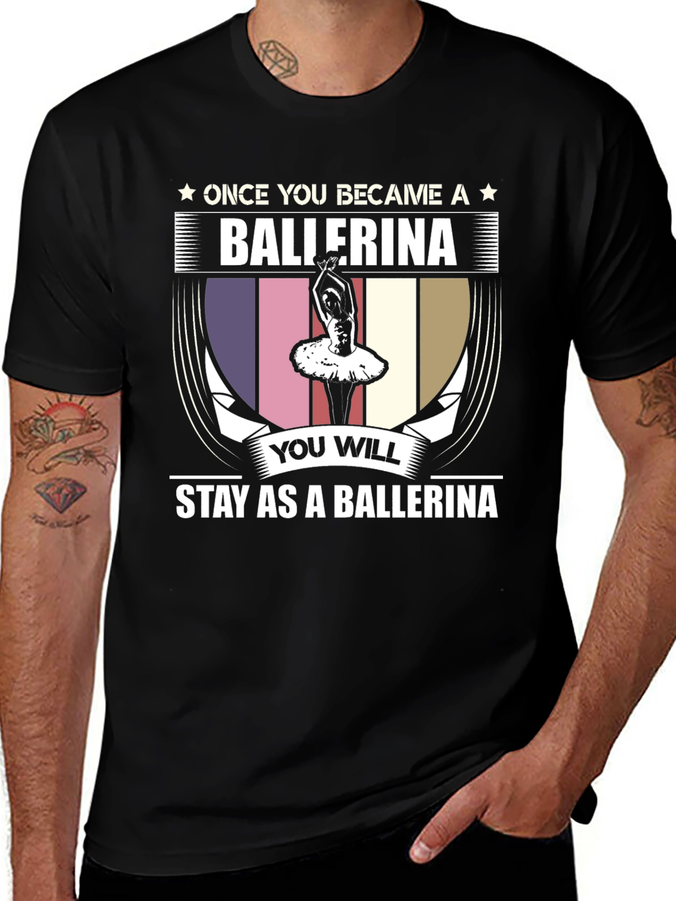 Variant 10 of Ballerina Graphic Tee - Once You Become a Ballerina T-Shirt