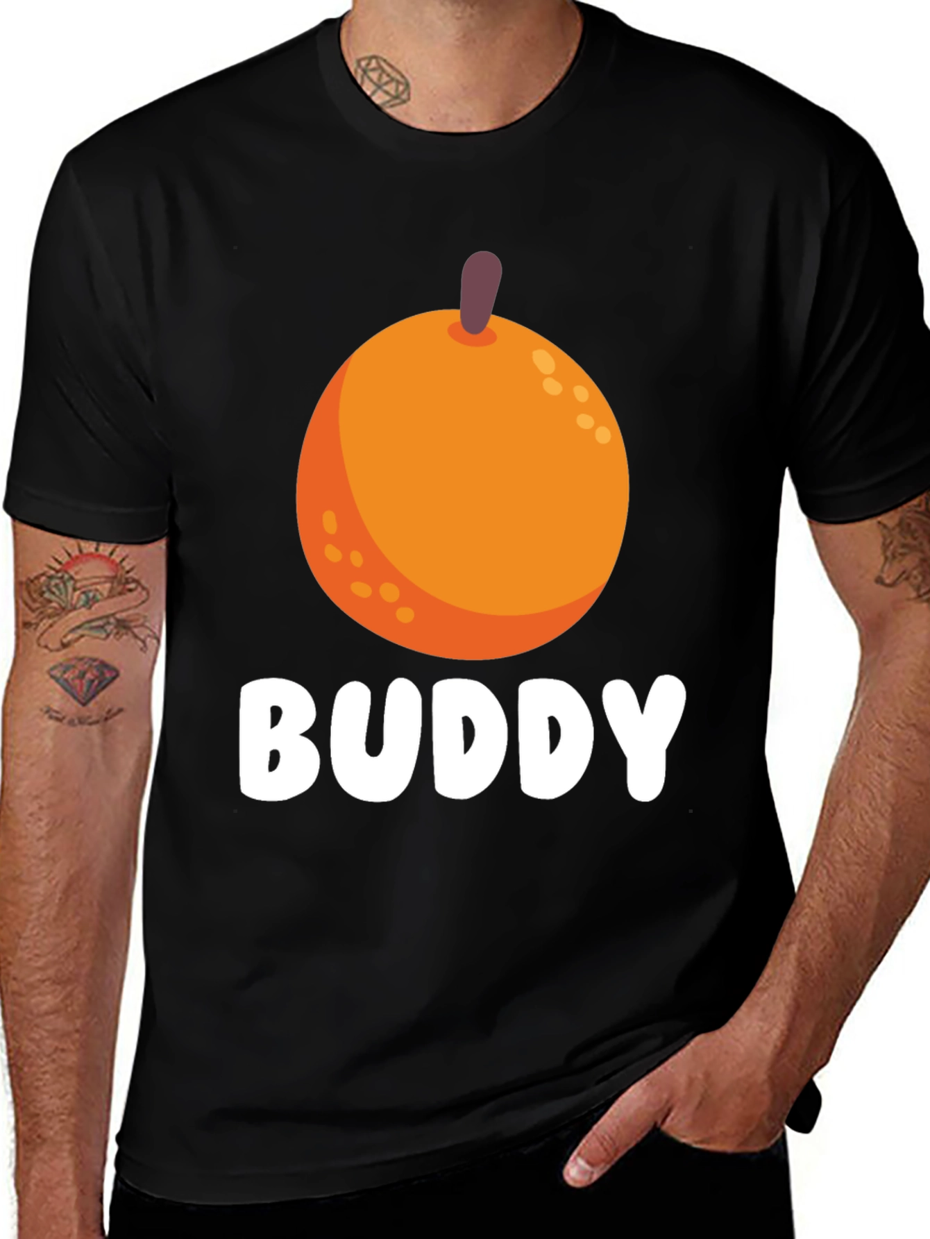 Variant 7 of Buddy Orange Graphic Tee - Cute Casual Shirt