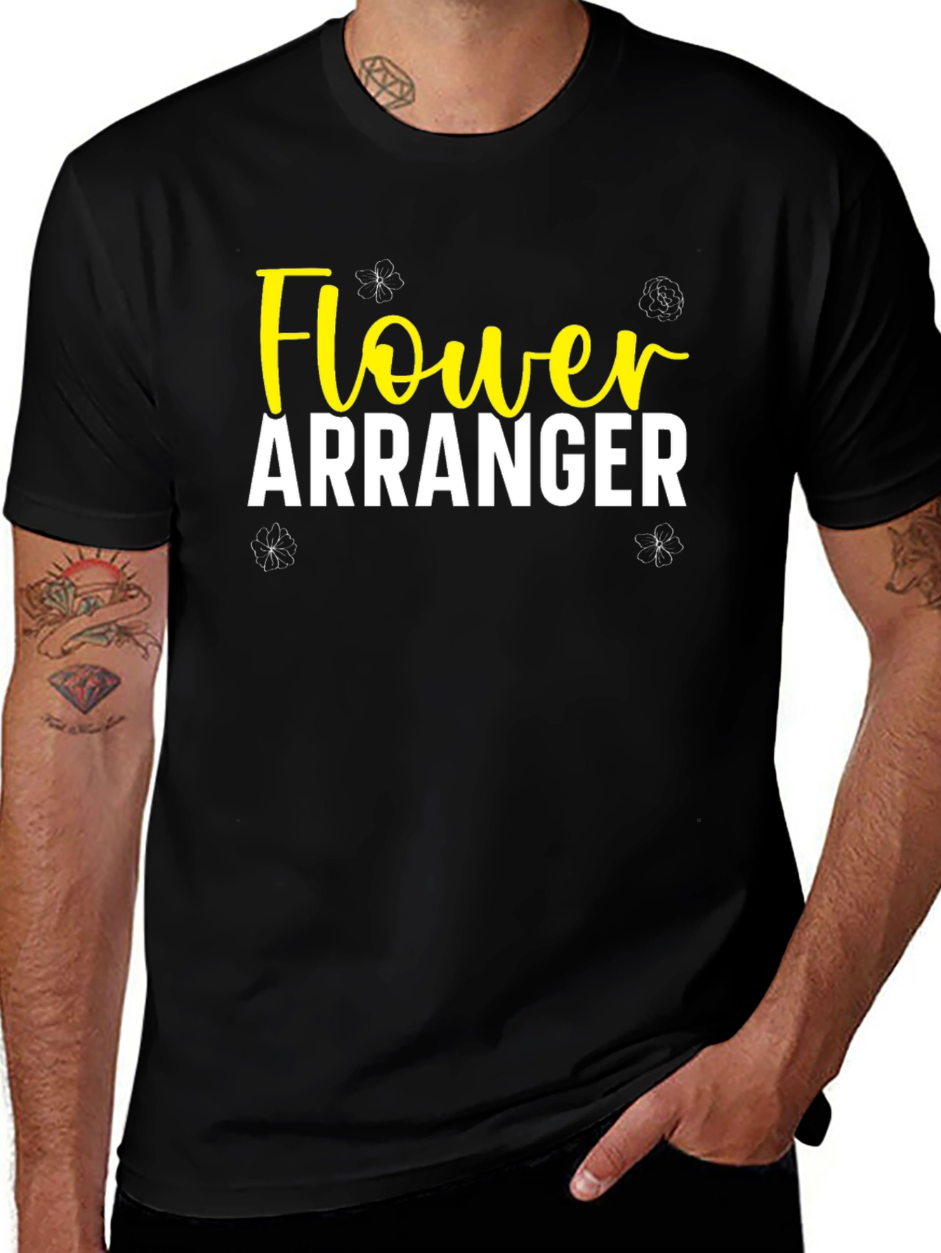 Variant 30 of Flower Arranger Black T-Shirt