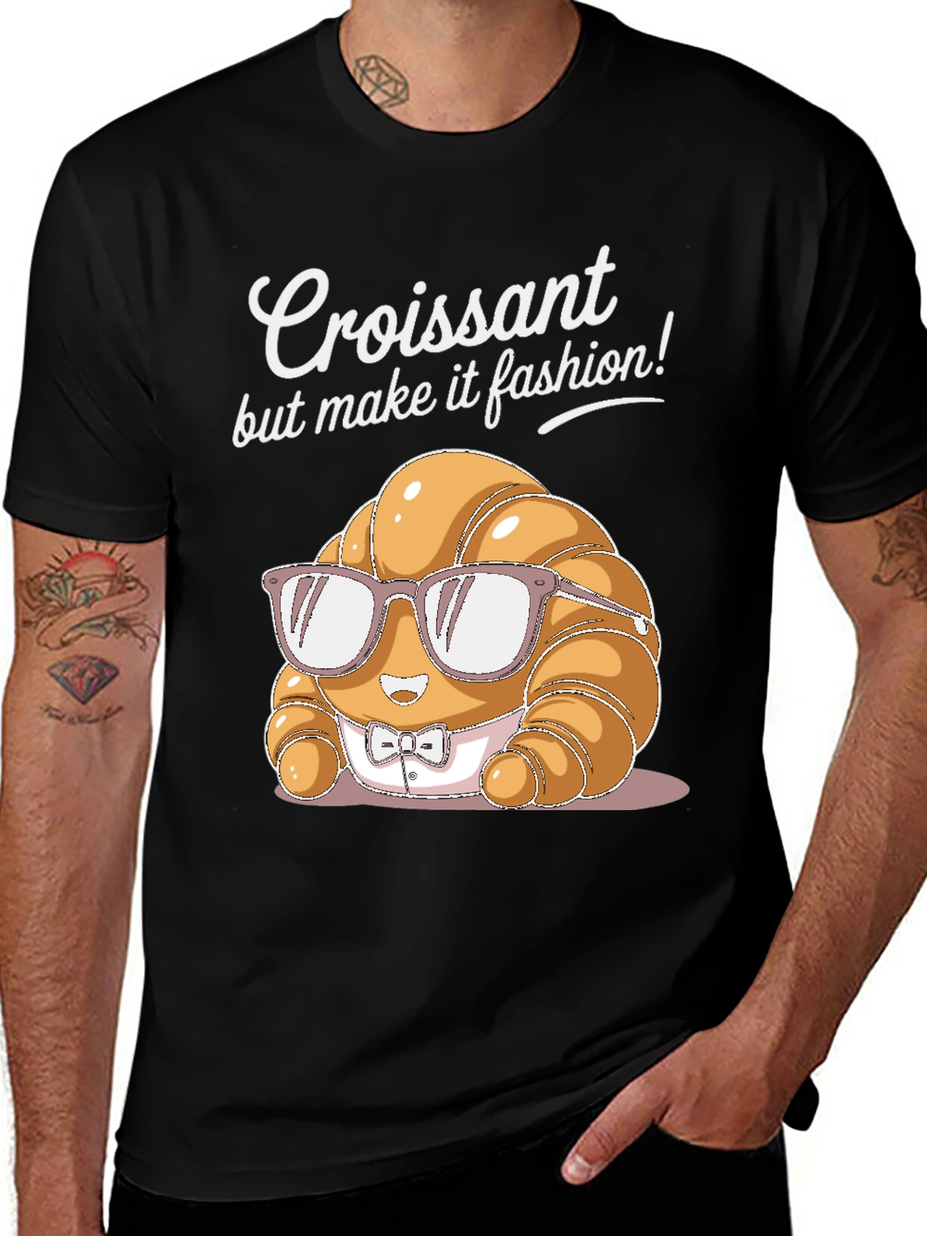 Variant 29 of Croissant Fashion T-Shirt - Funny Graphic Tee