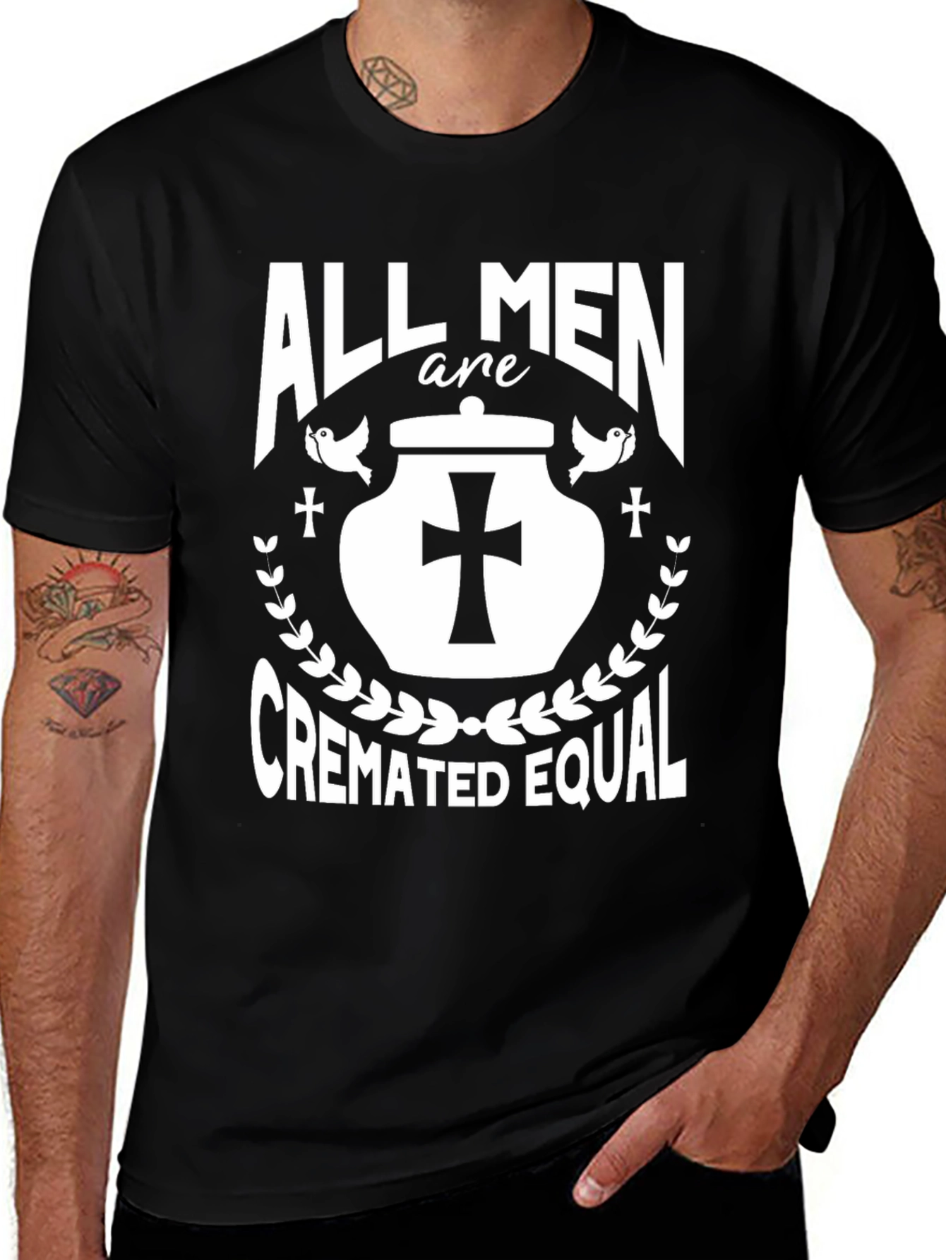 Variant 13 of All Men Cremated Equal T-Shirt - Black