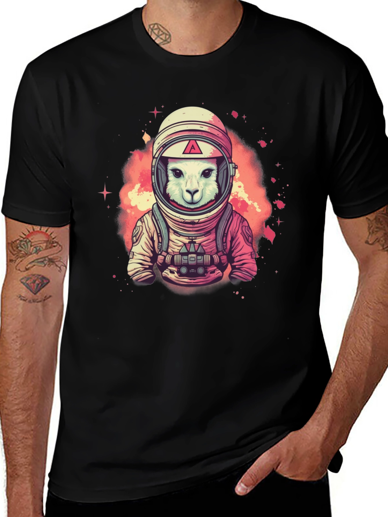 Variant 23 of Astronaut Llama Graphic Tee