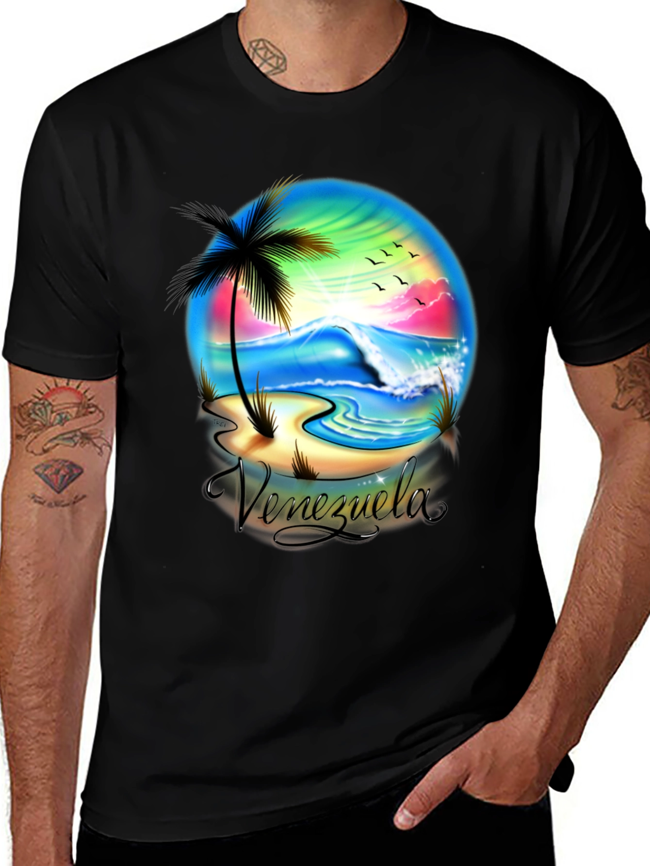 Variant 9 of Venezuela Beach Graphic T-Shirt