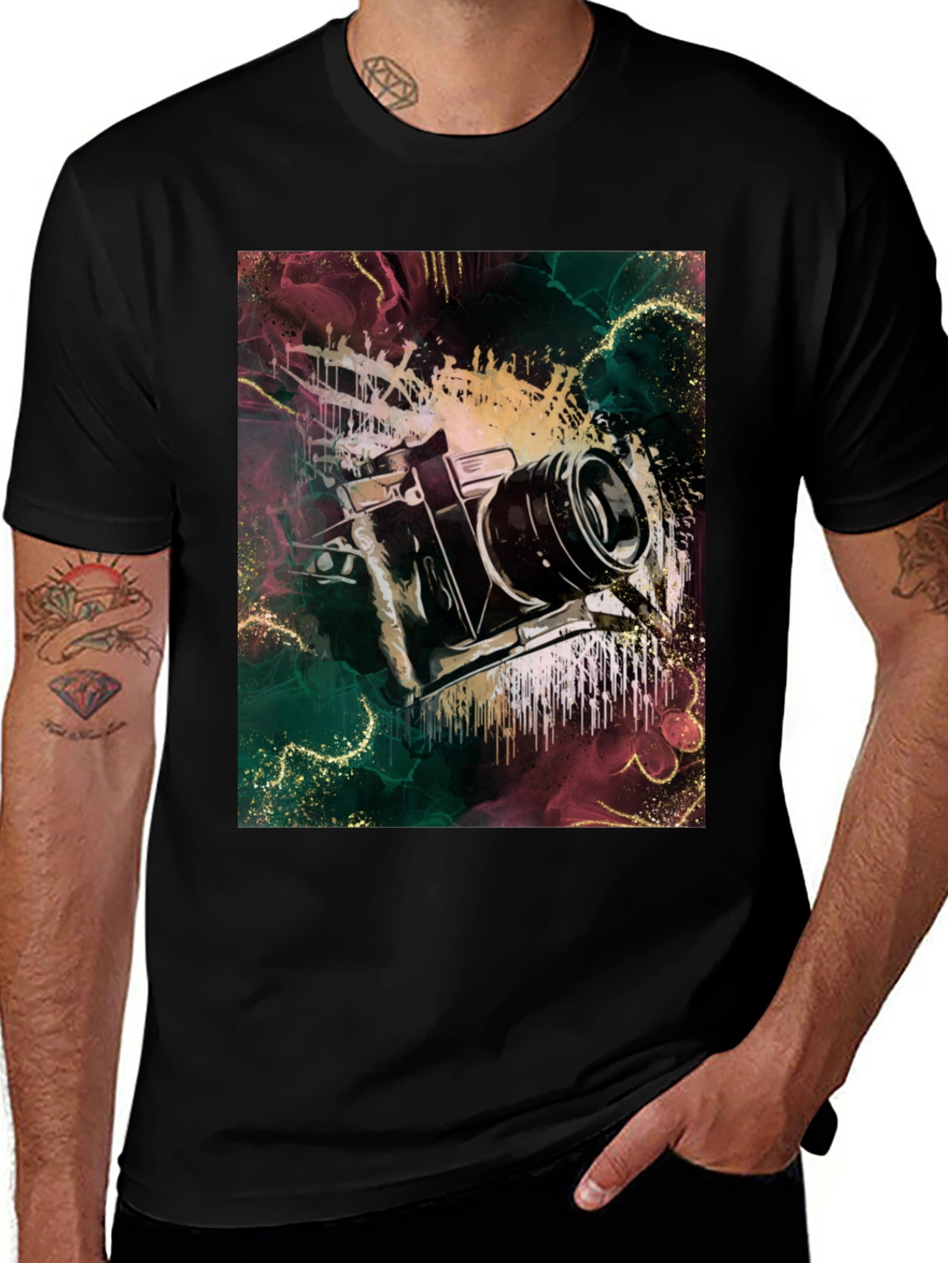Variant 19 of Retro Camera Graphic T-Shirt - Artsy Design