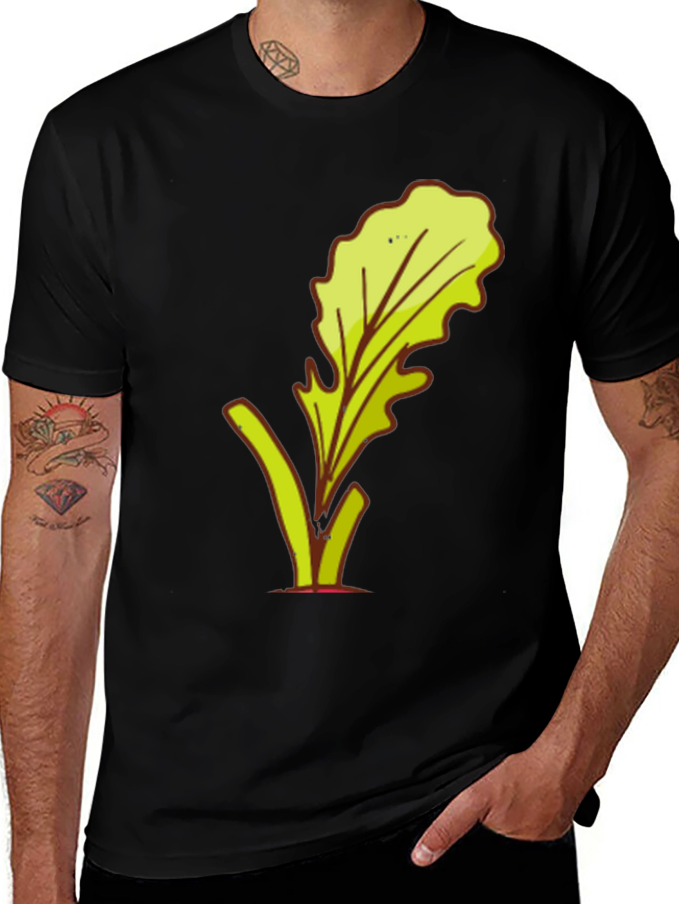 Variant 5 of Leafy Graphic Tee - Stylish Casual Wear