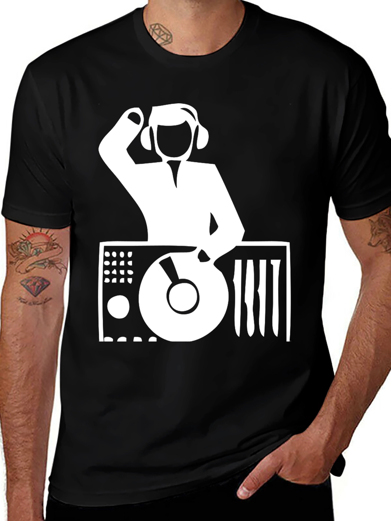 Variant 10 of DJ Graphic T-Shirt - Black
