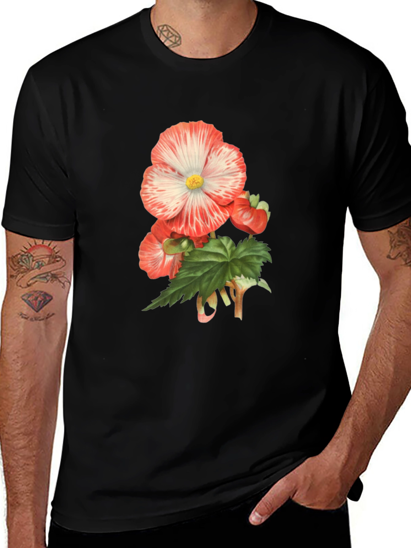 Variant 5 of Floral Print Crew Neck T-Shirt