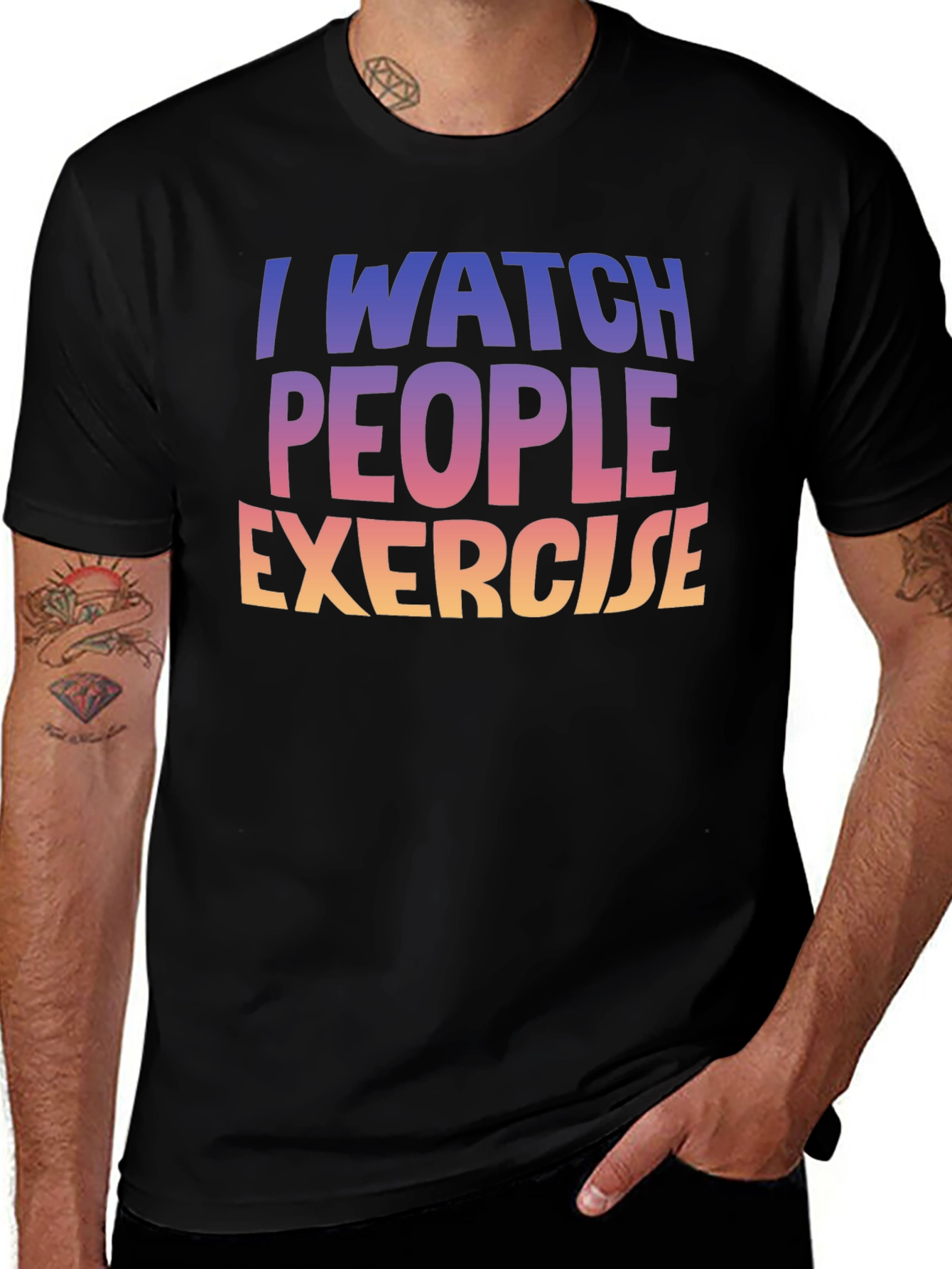 Variant 4 of I Watch People Exercise Graphic Tee