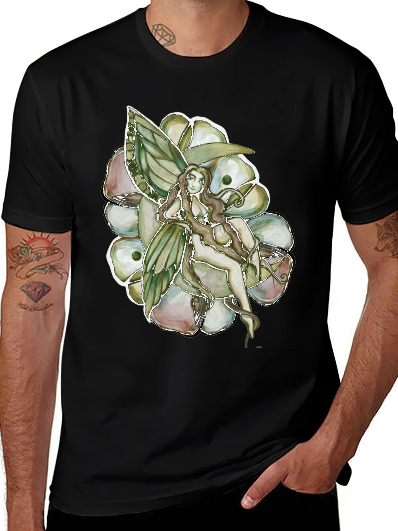 Variant 16 of Fairy Flower Graphic Tee - Stylish Comfort