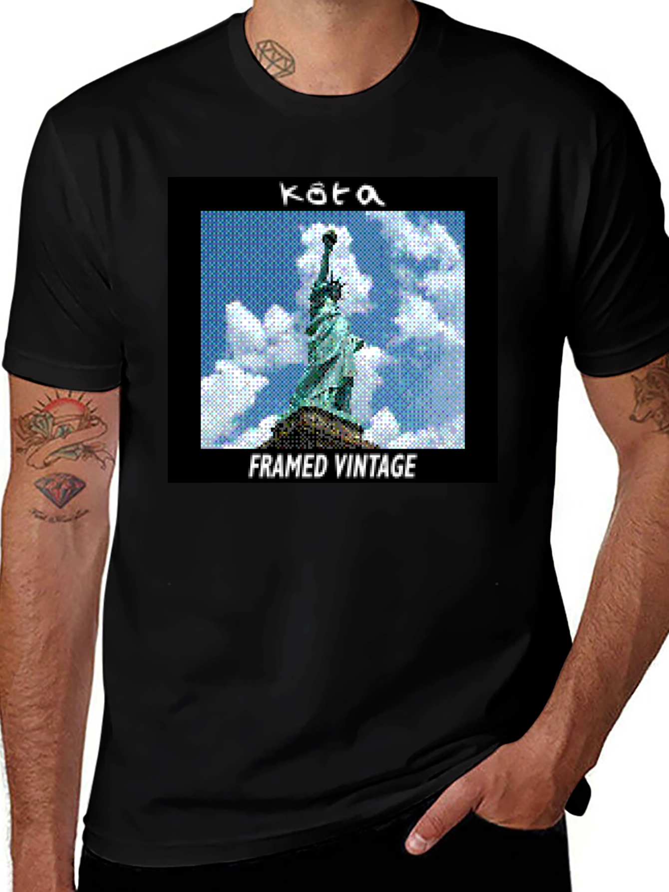 Variant 26 of Statue of Liberty Framed Vintage T-Shirt