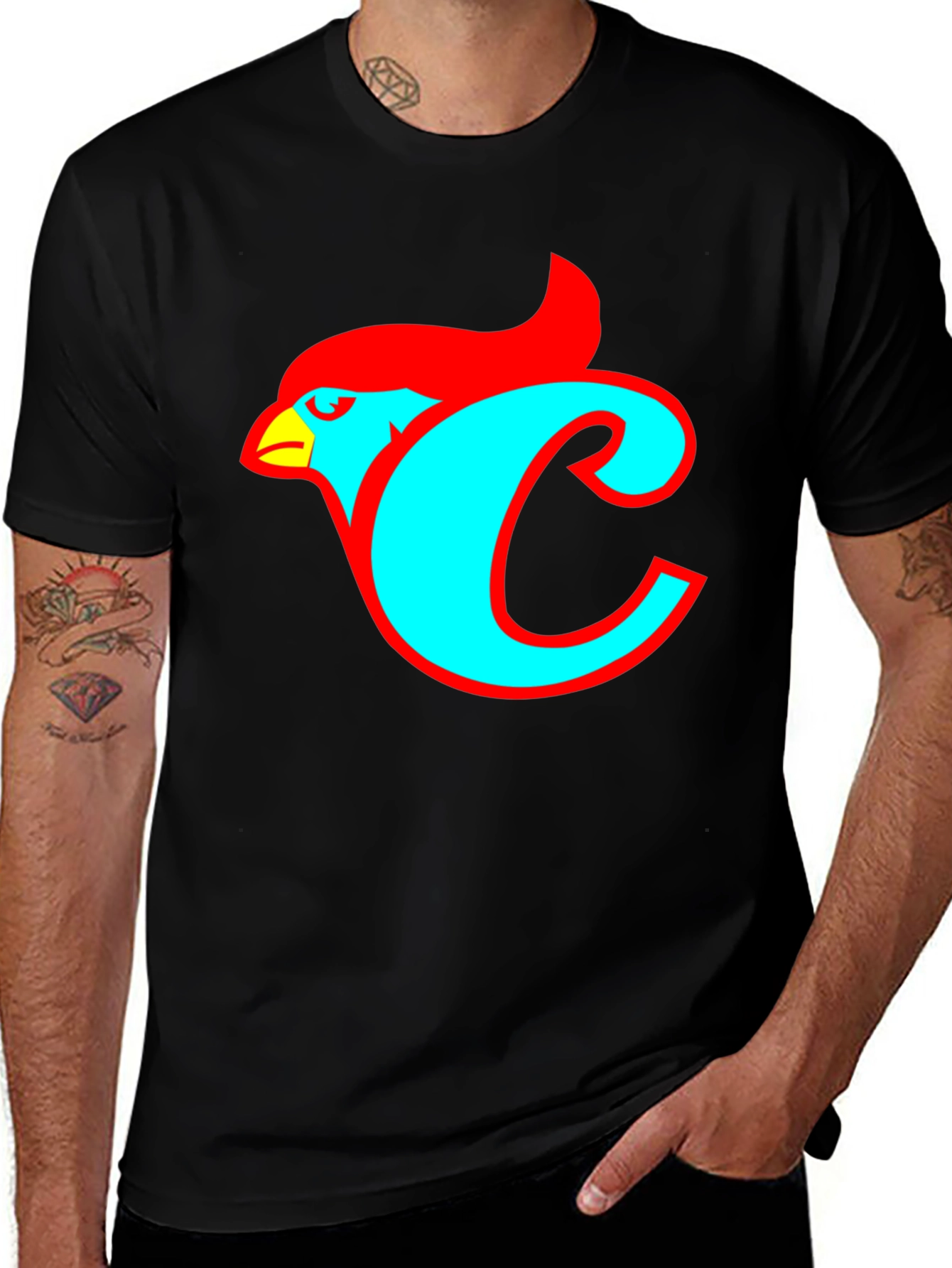 Cardinal Bird C Logo Graphic T-Shirt