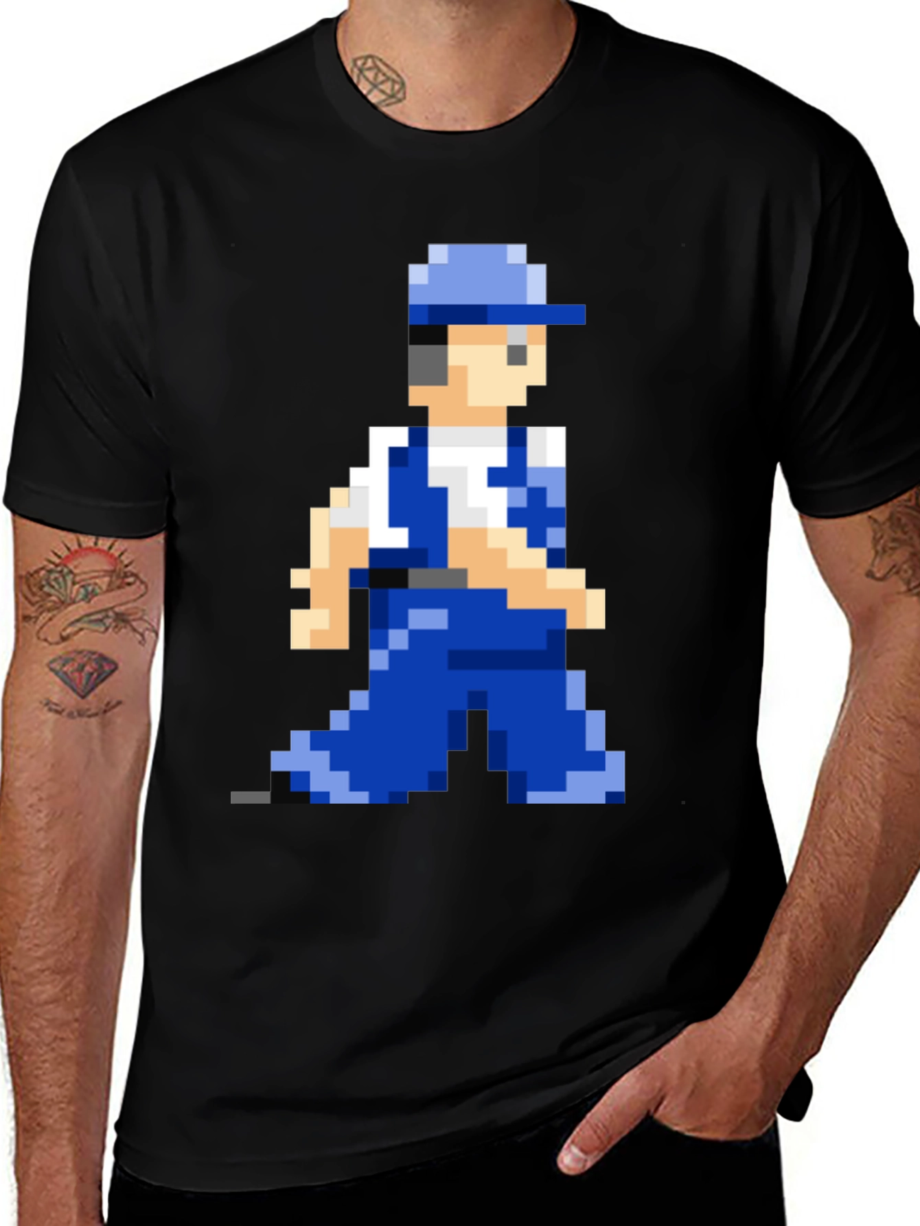 Pixel Plumber T-Shirt - Retro Gaming Style
