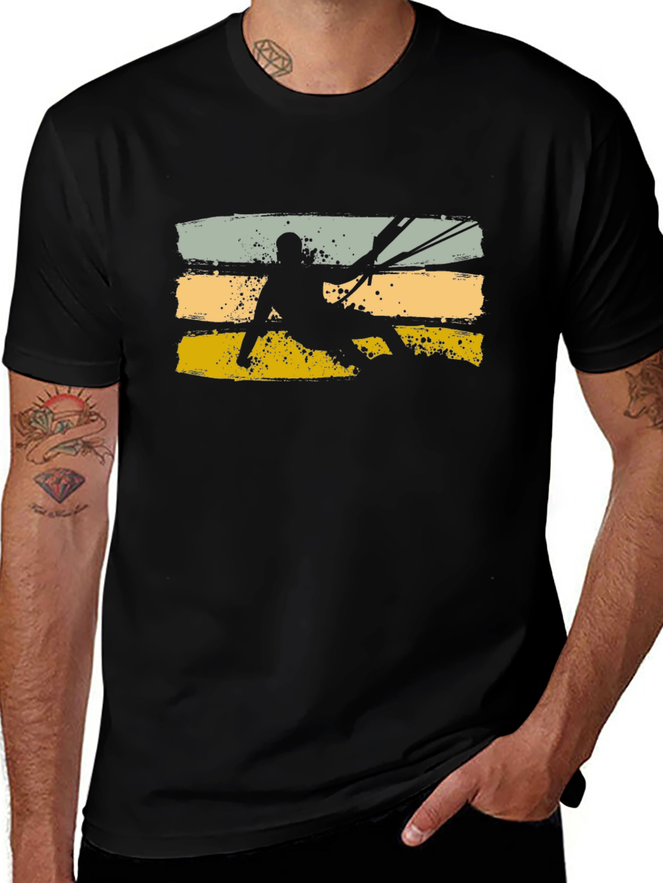 Variant 16 of Kitesurfing Silhouette Graphic Tee