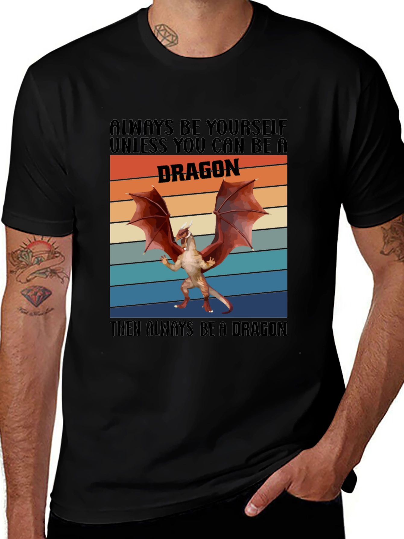 Variant 22 of Always Be A Dragon T-Shirt, Novelty Graphic Tee