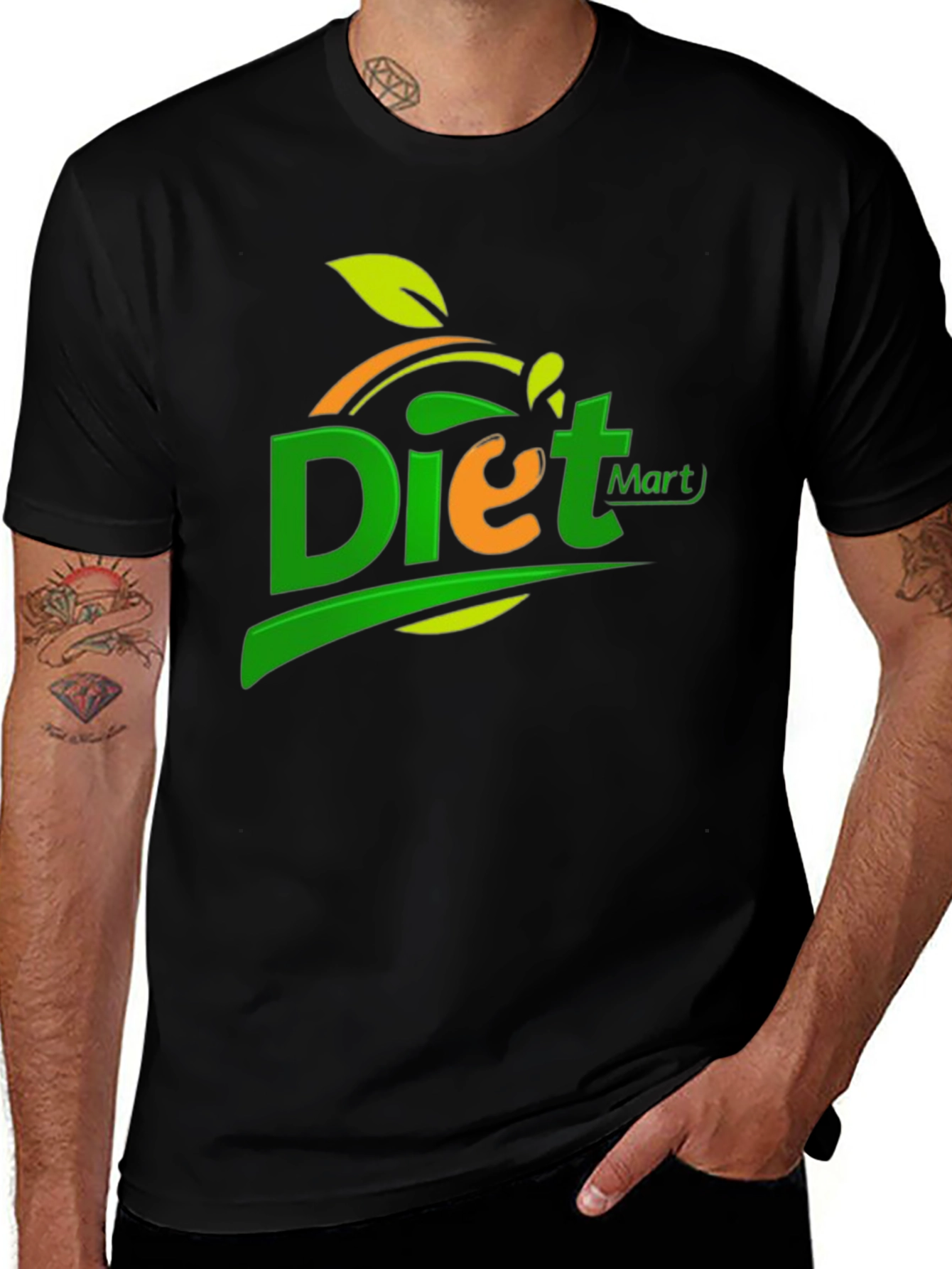 Diet Mart T-Shirt - Black, Casual, Stylish