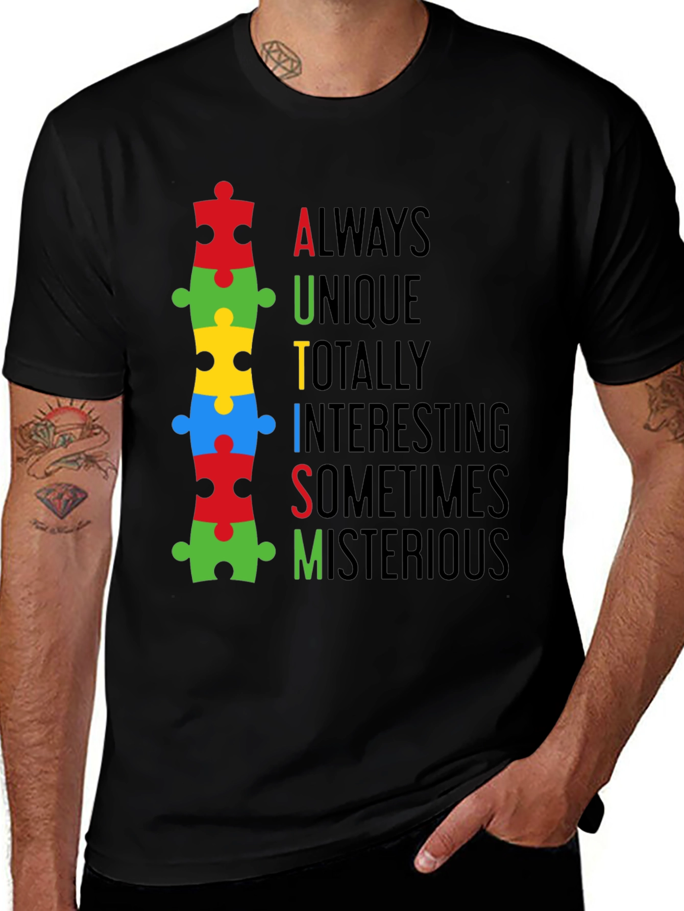 Variant 13 of Autism Awareness Puzzle Piece T-Shirt - Always Unique