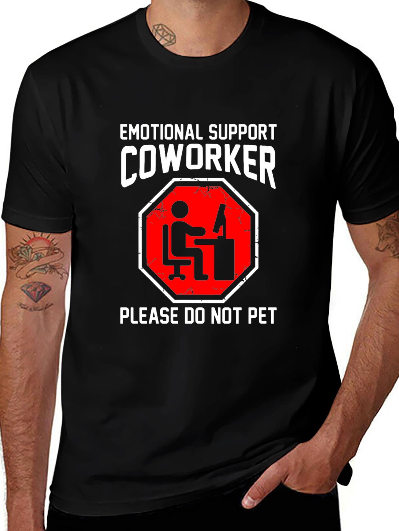 Variant 19 of Emotional Support Coworker T-Shirt