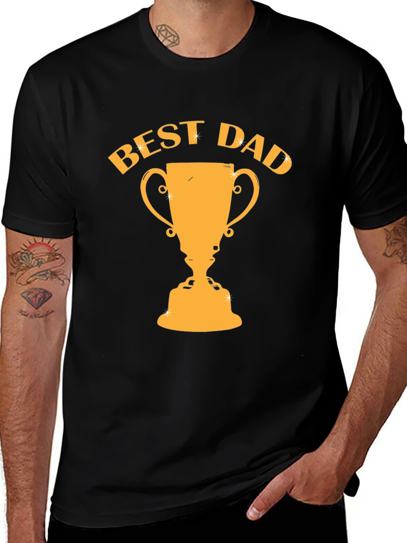 Variant 26 of Best Dad Trophy Graphic Tee - Father's Day Gift