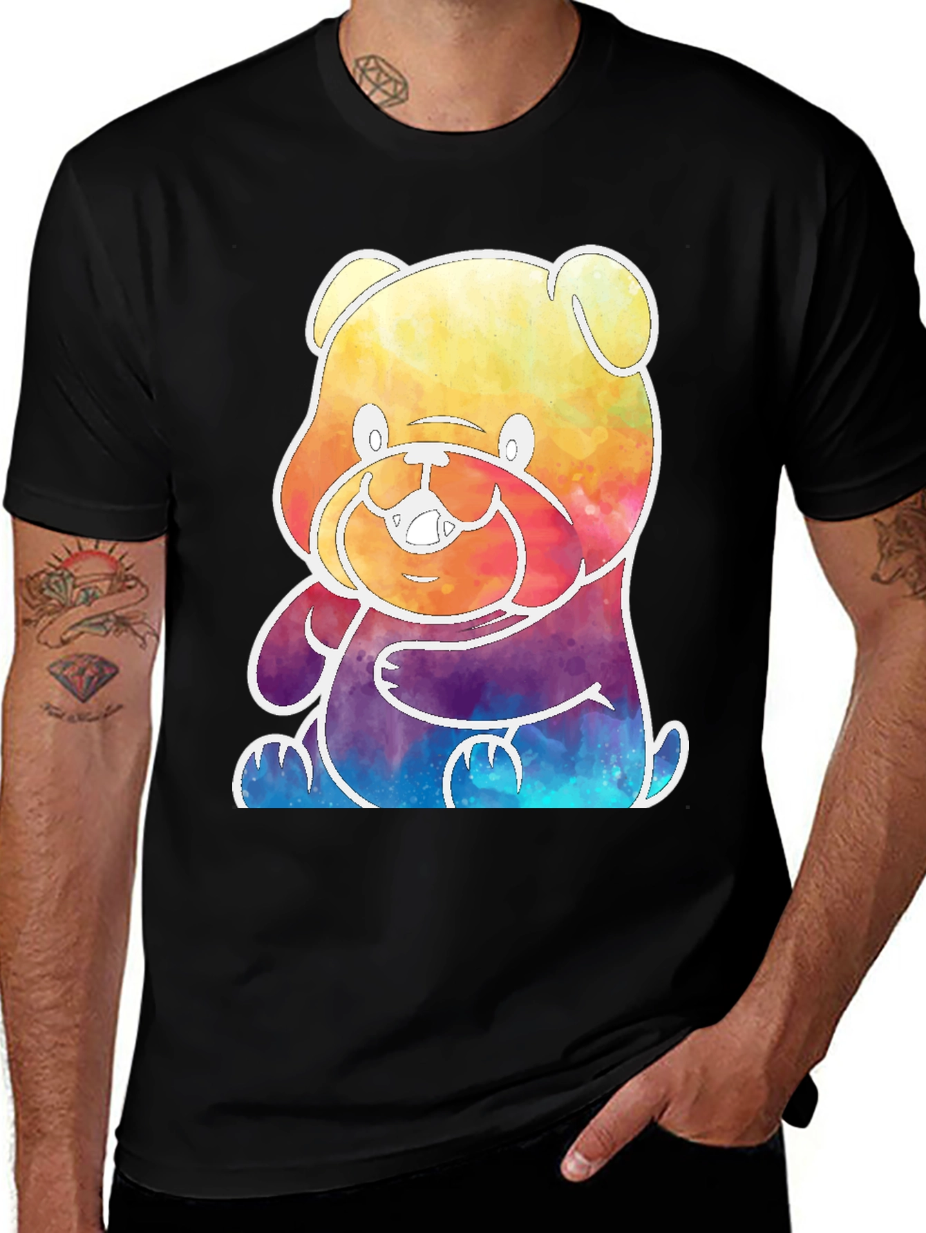 Variant 2 of Colorful Bulldog Graphic Tee - Unique Design!