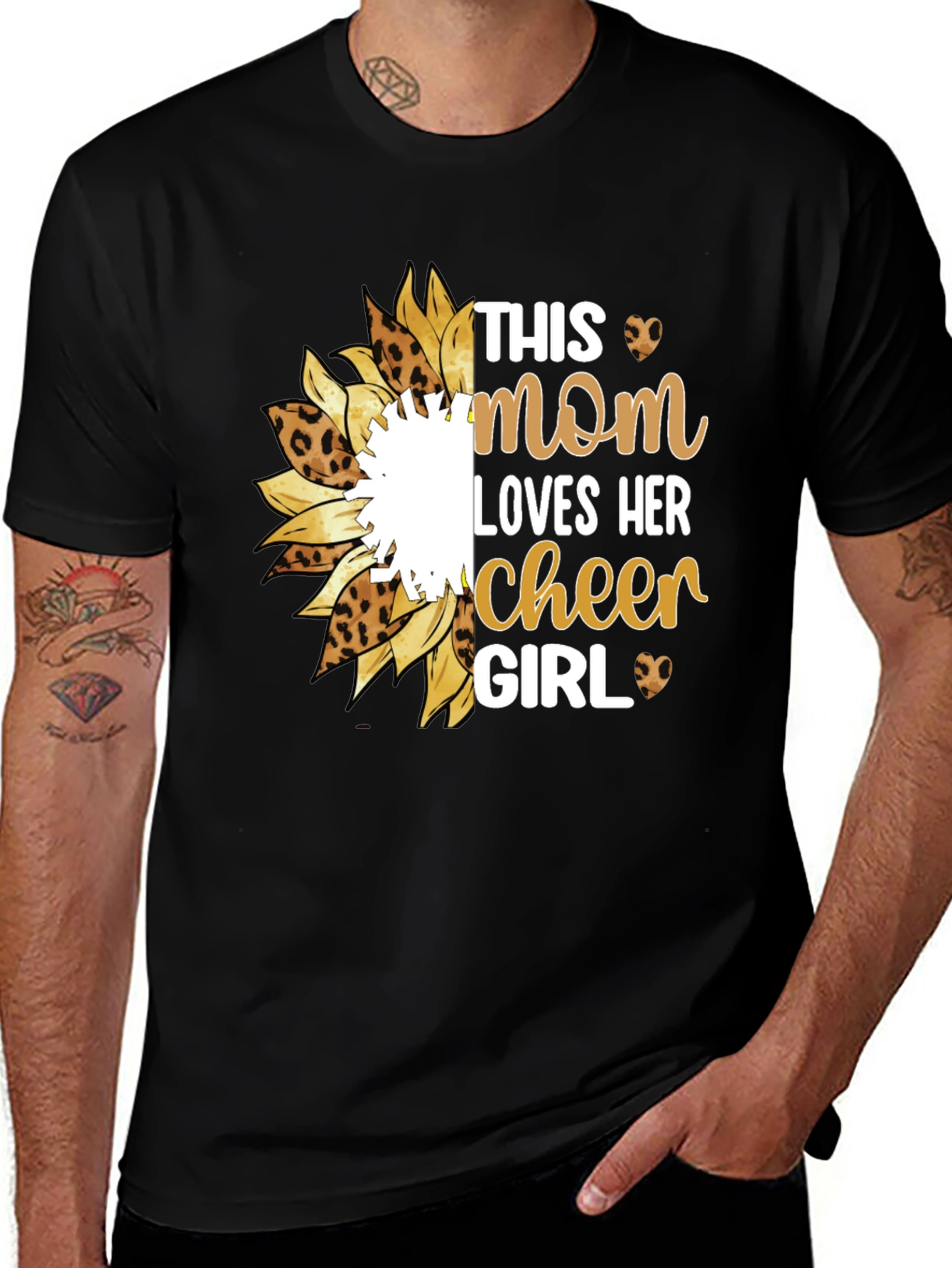 Mom Cheer Girl Graphic T-Shirt