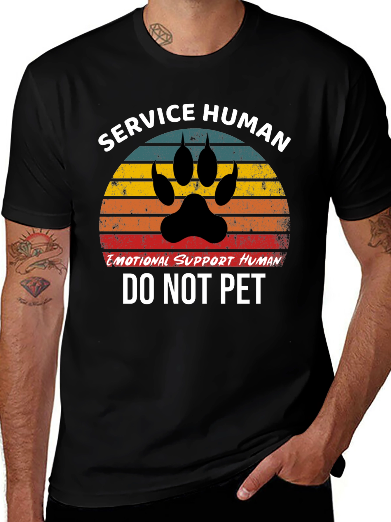 Variant 17 of Service Human Emotional Support Human T-Shirt