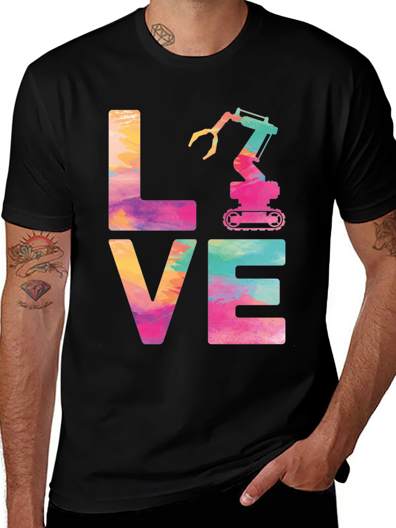 LOVE Construction Digger T-Shirt