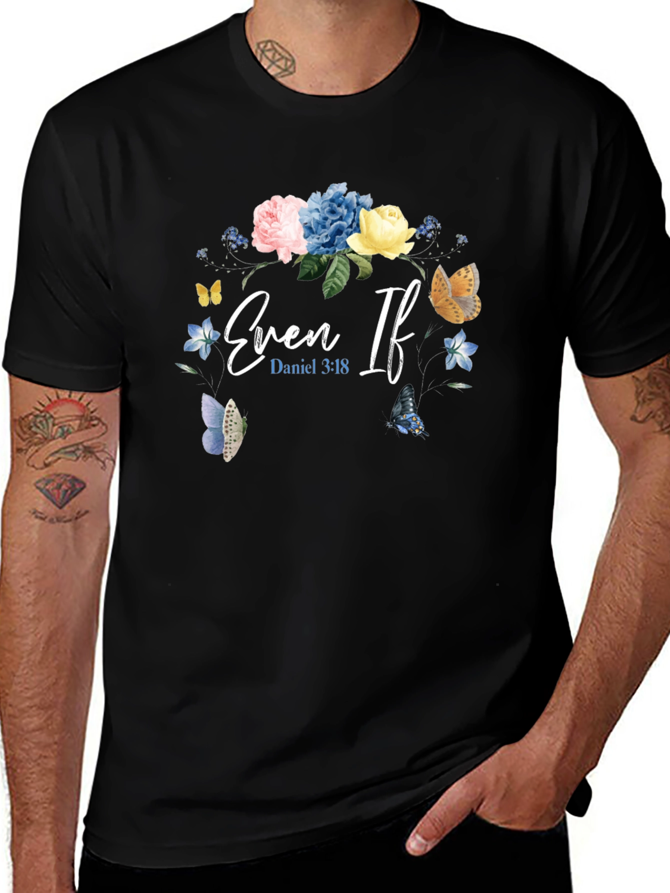 Variant 28 of Even If Daniel 3:18 Floral T-Shirt