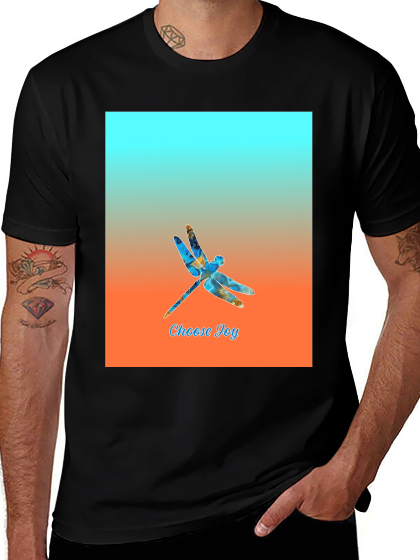 Variant 13 of Choose Joy Dragonfly Graphic Tee