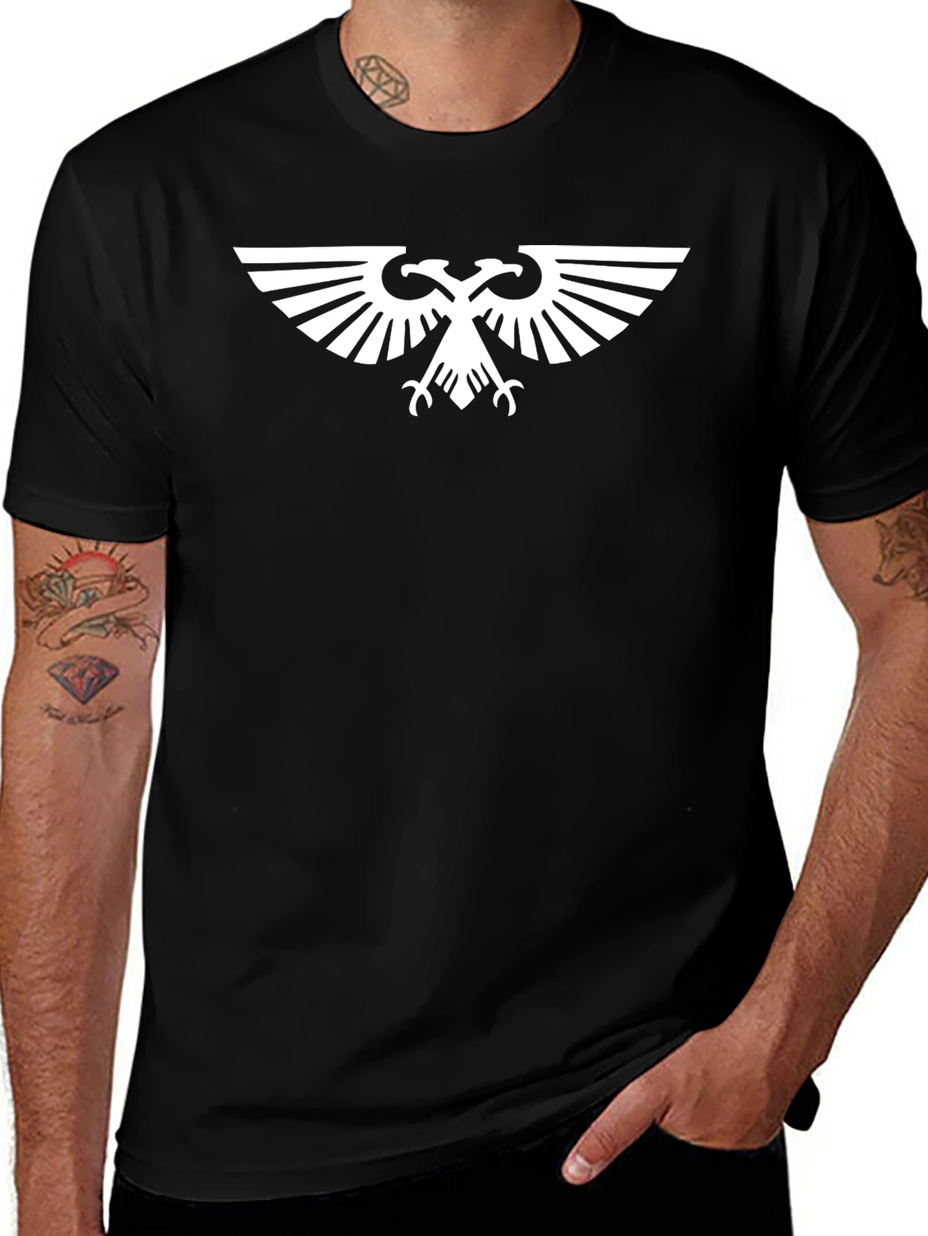 Warhammer 40k Aquila Logo Graphic T-Shirt - Black