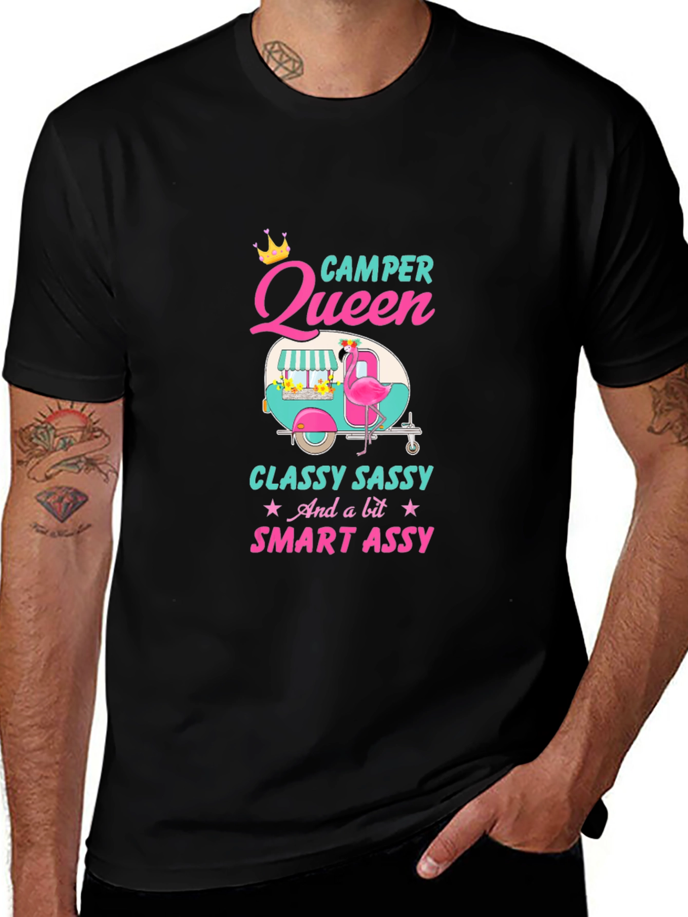 Variant 21 of Camper Queen T-Shirt - Classy Sassy & Smart Assy