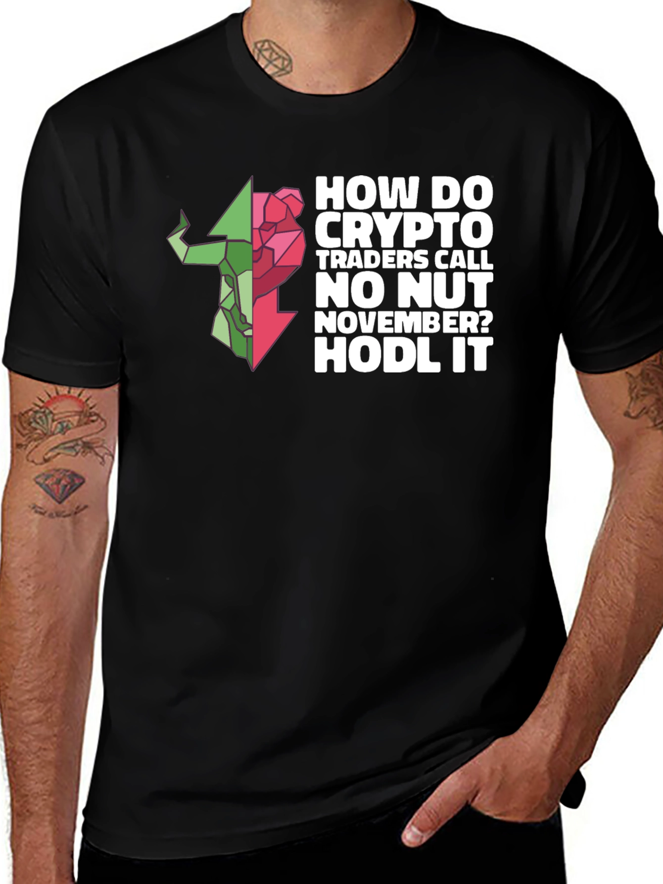 Variant 24 of Crypto Trader 'HODL IT' Black T-Shirt