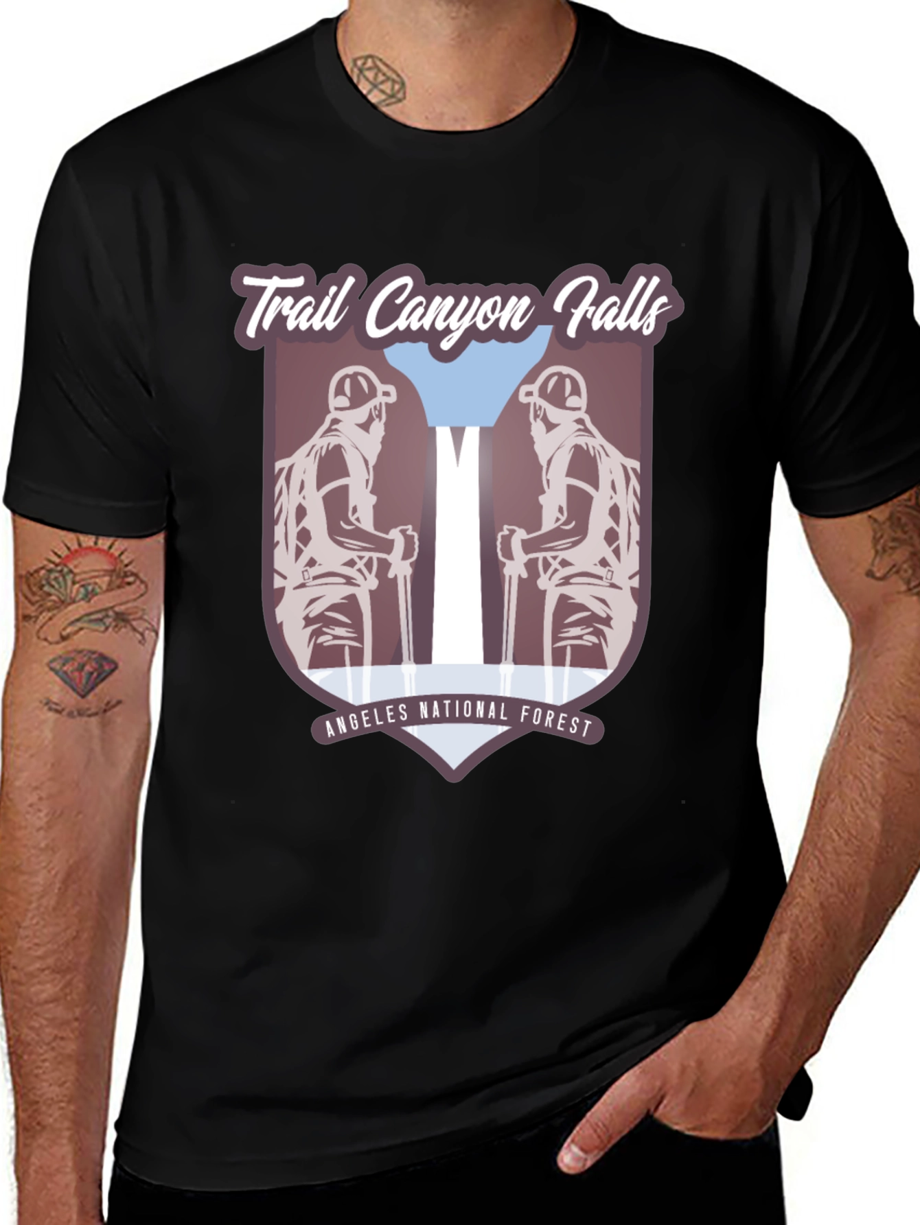 Variant 16 of Trail Canyon Falls T-Shirt - Angeles National Forest